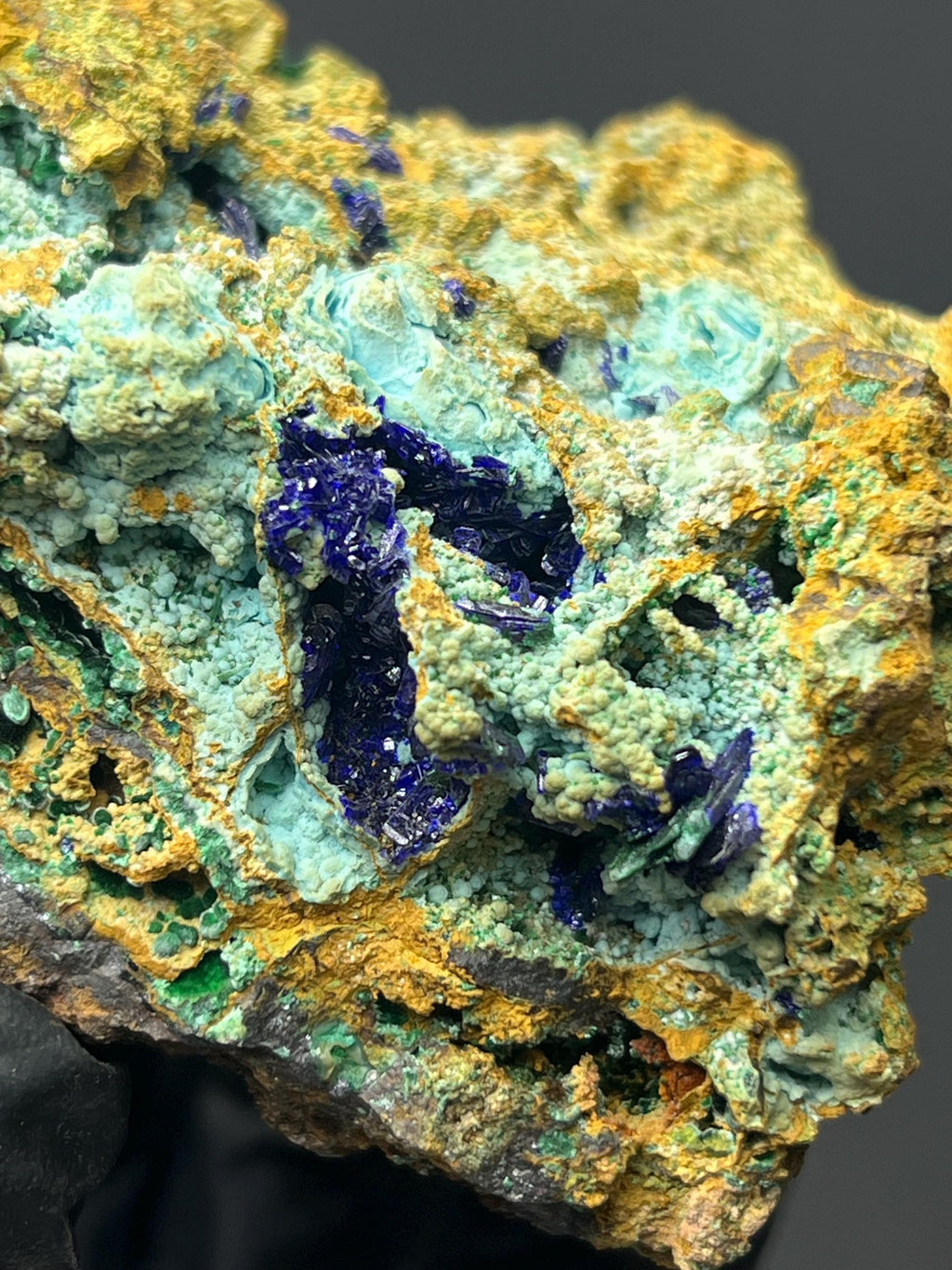 Crystal Azurite & Malachite Specimen - Crystal Gemstone AE 