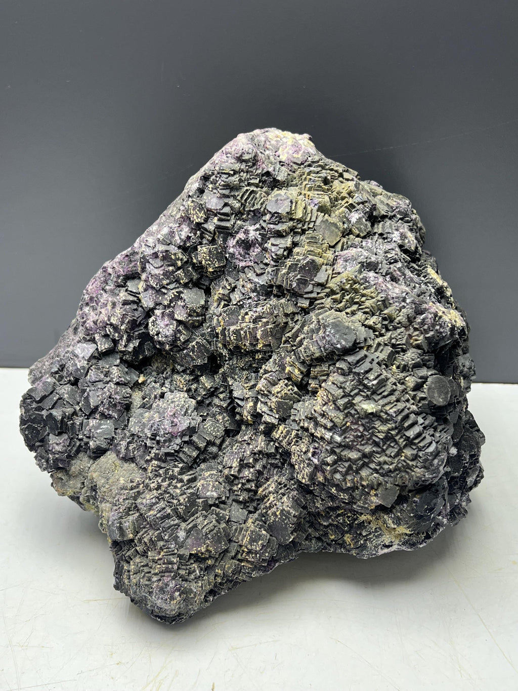 Extra Big Purple Cubic Fluorite Specimen - Crystal Gemstone AE 