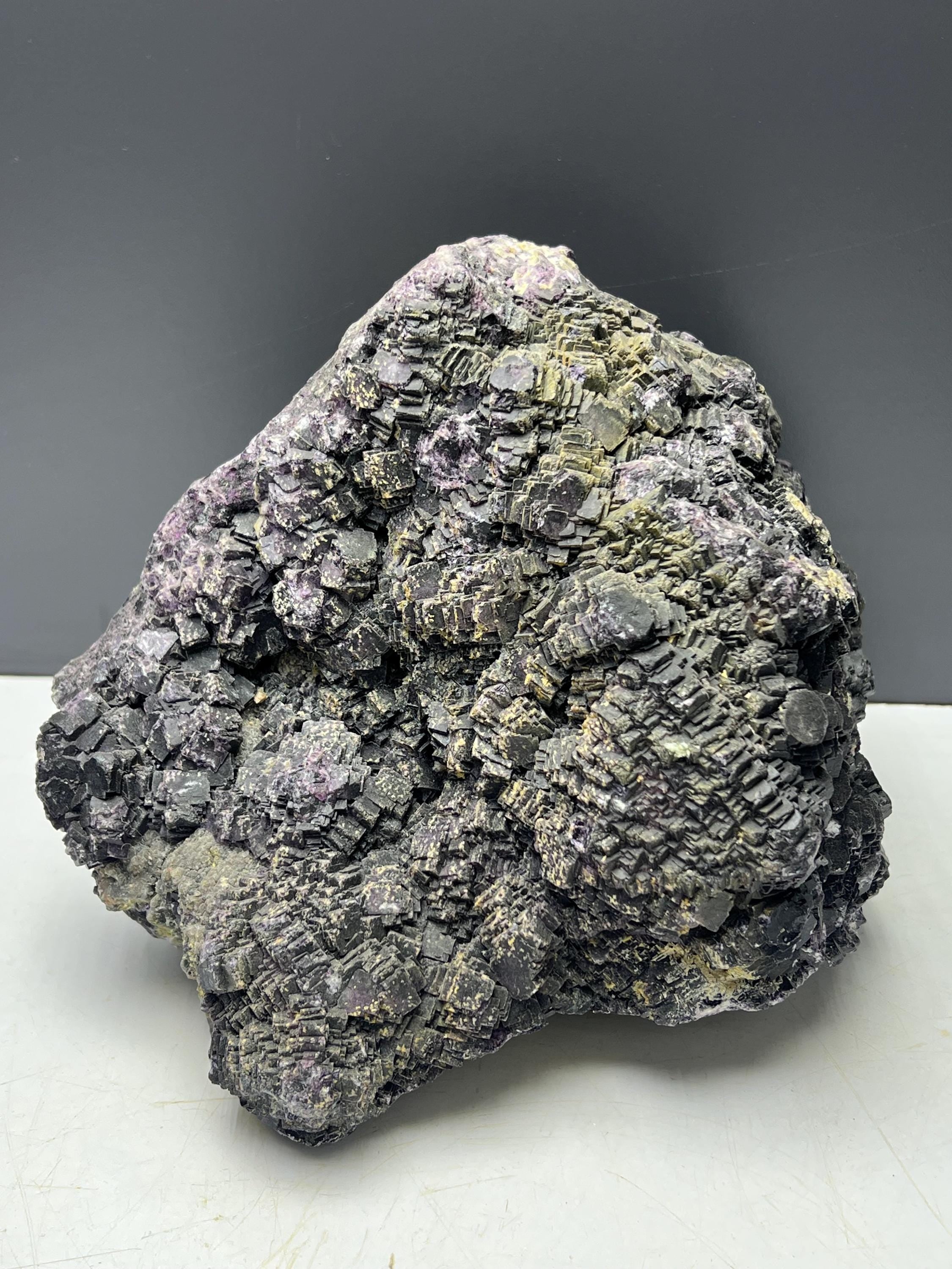 Extra Big Purple Cubic Fluorite Specimen - Crystal Gemstone AE 
