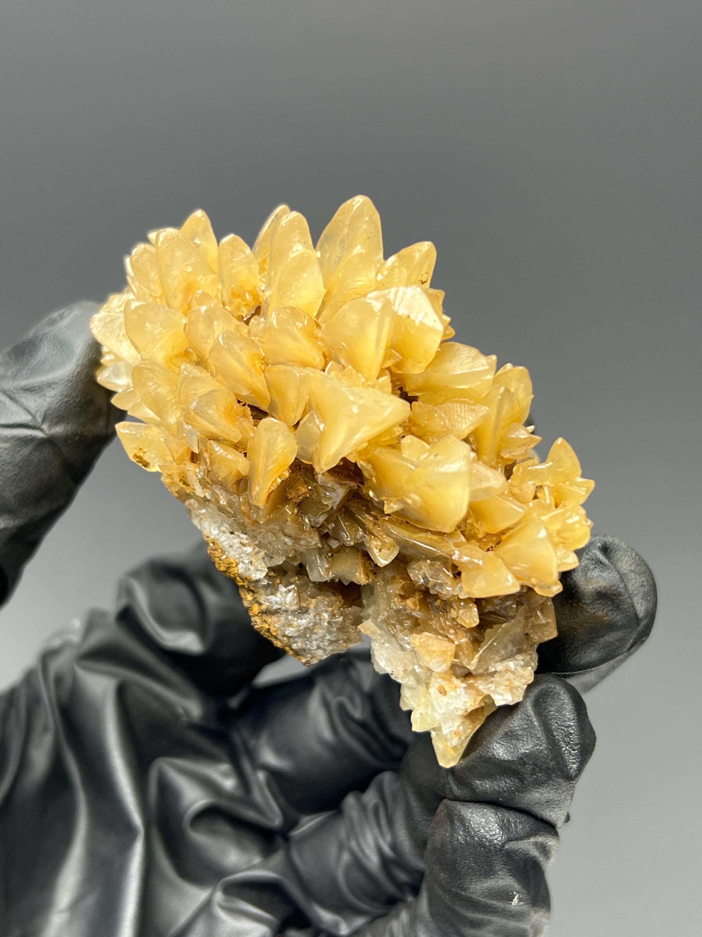 Yellow Crystal Calcite Specimen - Crystal Gemstone AE 