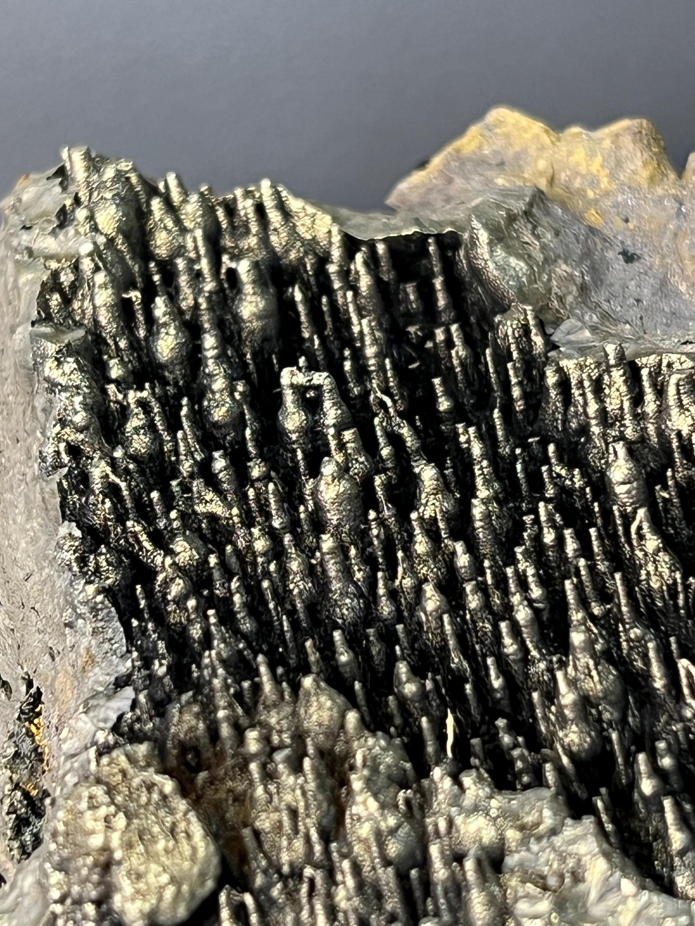 Museum Quality, Very Special Golden Color Stalactite Goethite Specimen, For Special Collection - Crystal Gemstone AE 
