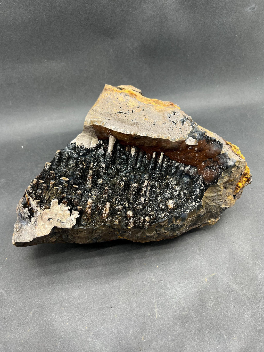 Large Size Limonite And Specularite With Stalactite Goethite - Crystal Gemstone AE 