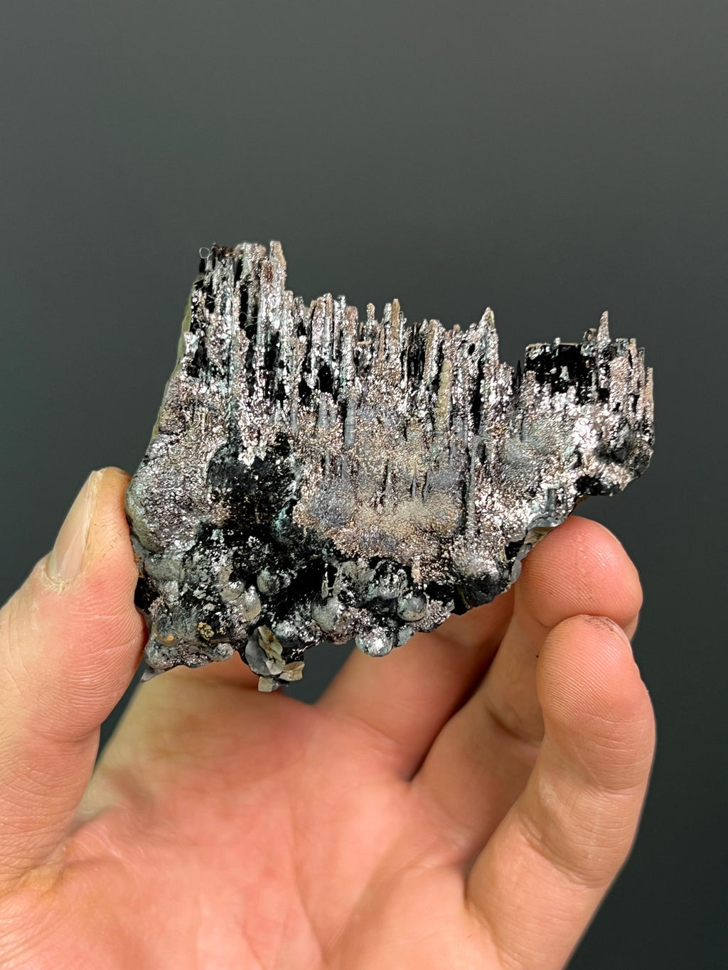 Specularite Goethite Stalactite Mineral Specimen, Starry Night Stone - Crystal Gemstone AE 