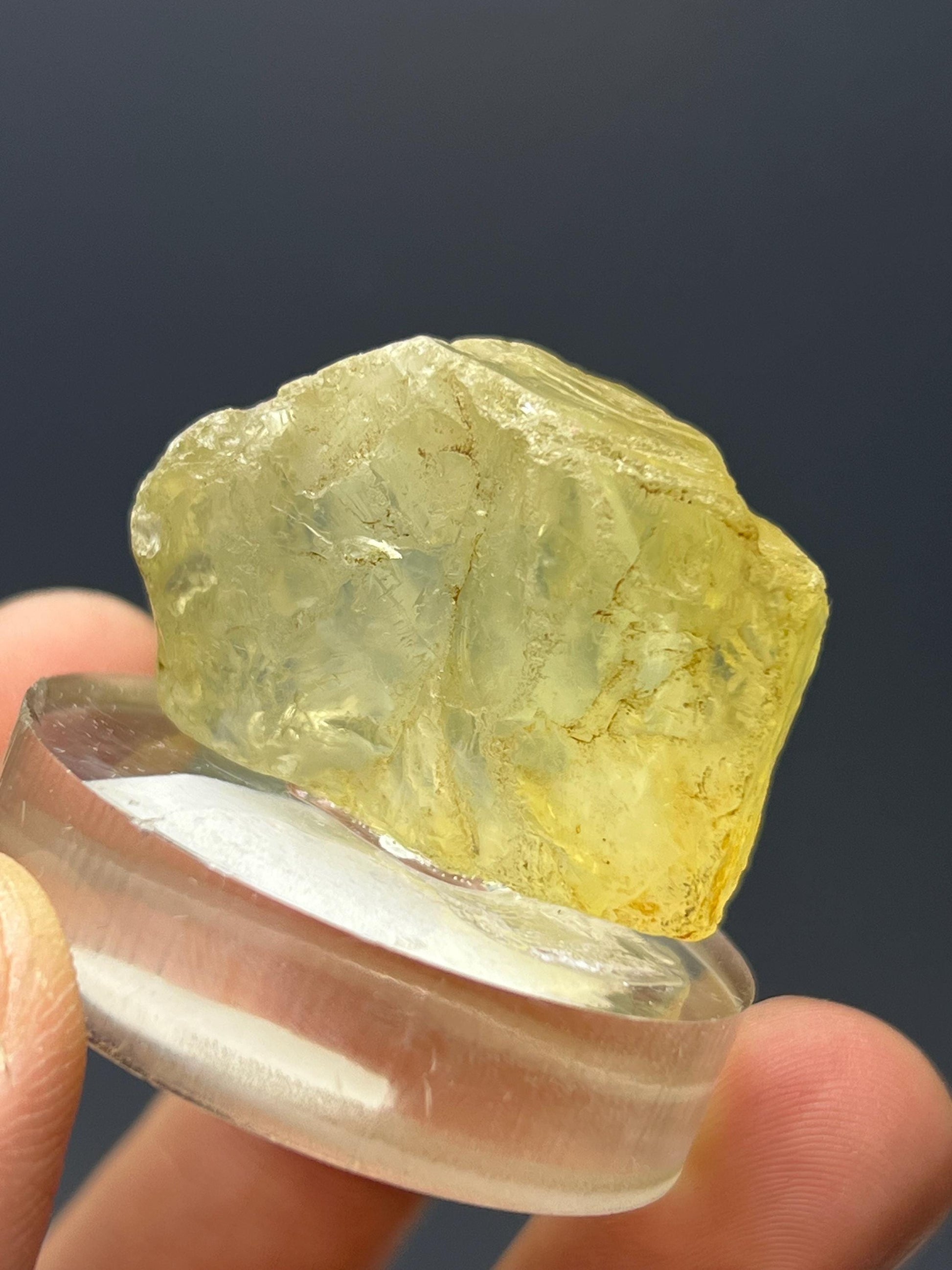 Yellow Topaz Specimen - Crystal Gemstone AE 