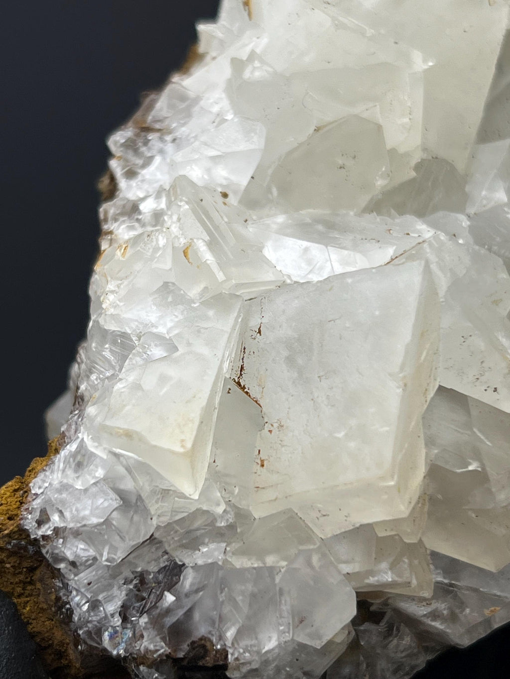 White Crystal Calcite Specimen - Geometric Mineral Art, Turkey - Crystal Gemstone AE 