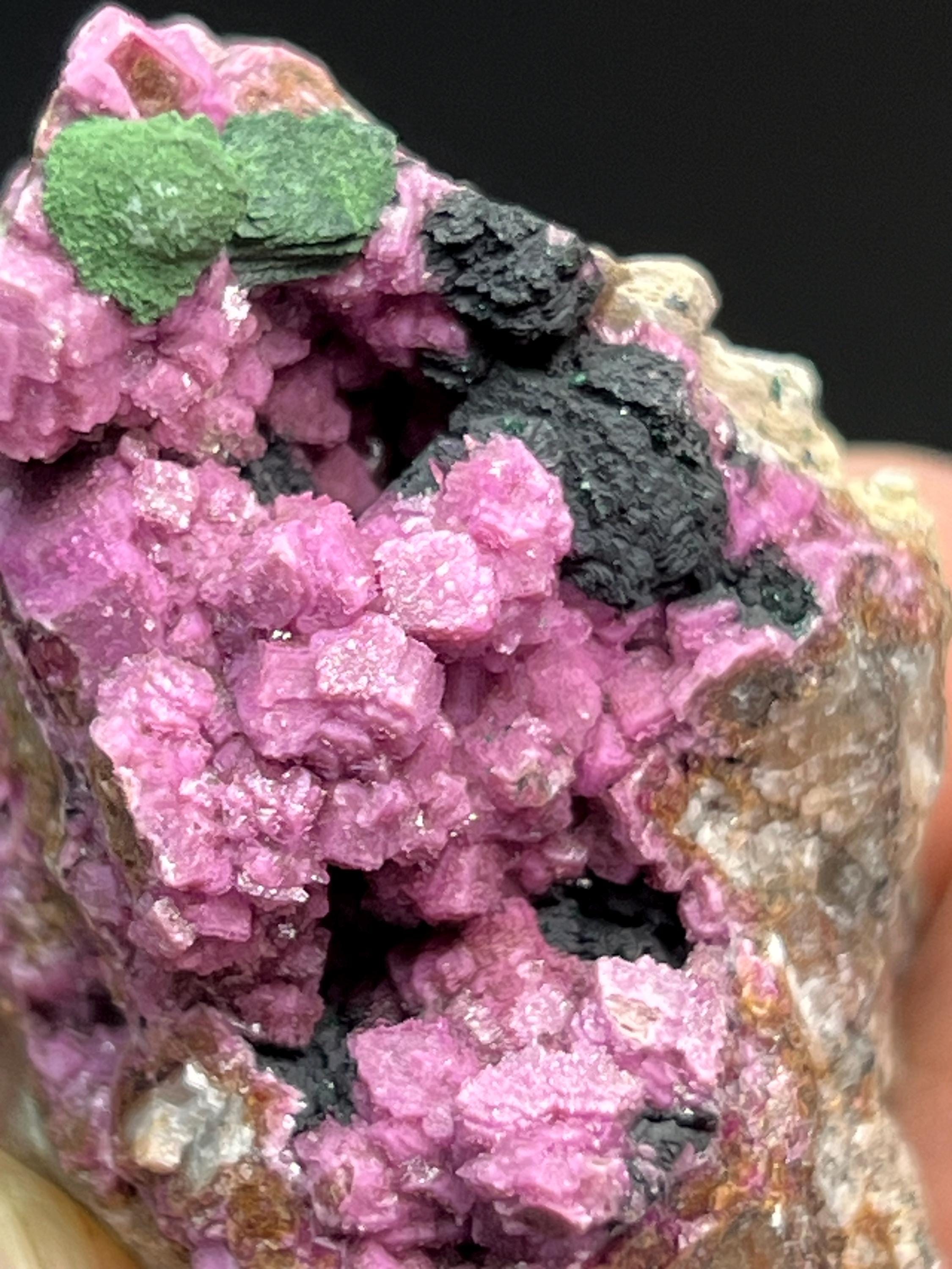 Kolwezite / Malachite On Cobalton Calcite On Quartz - Crystal Gemstone AE 
