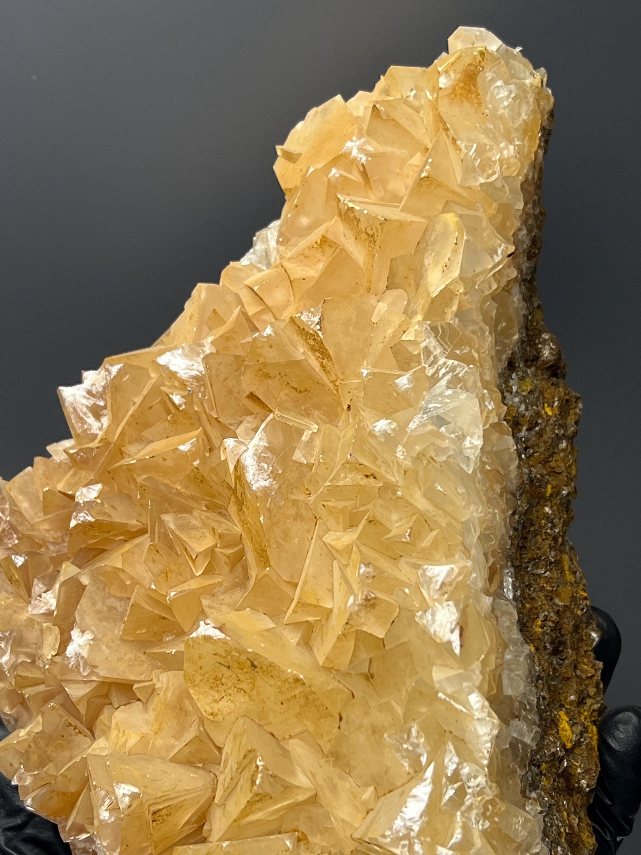 Orange Crystal Calcite Specimen - Crystal Gemstone AE 