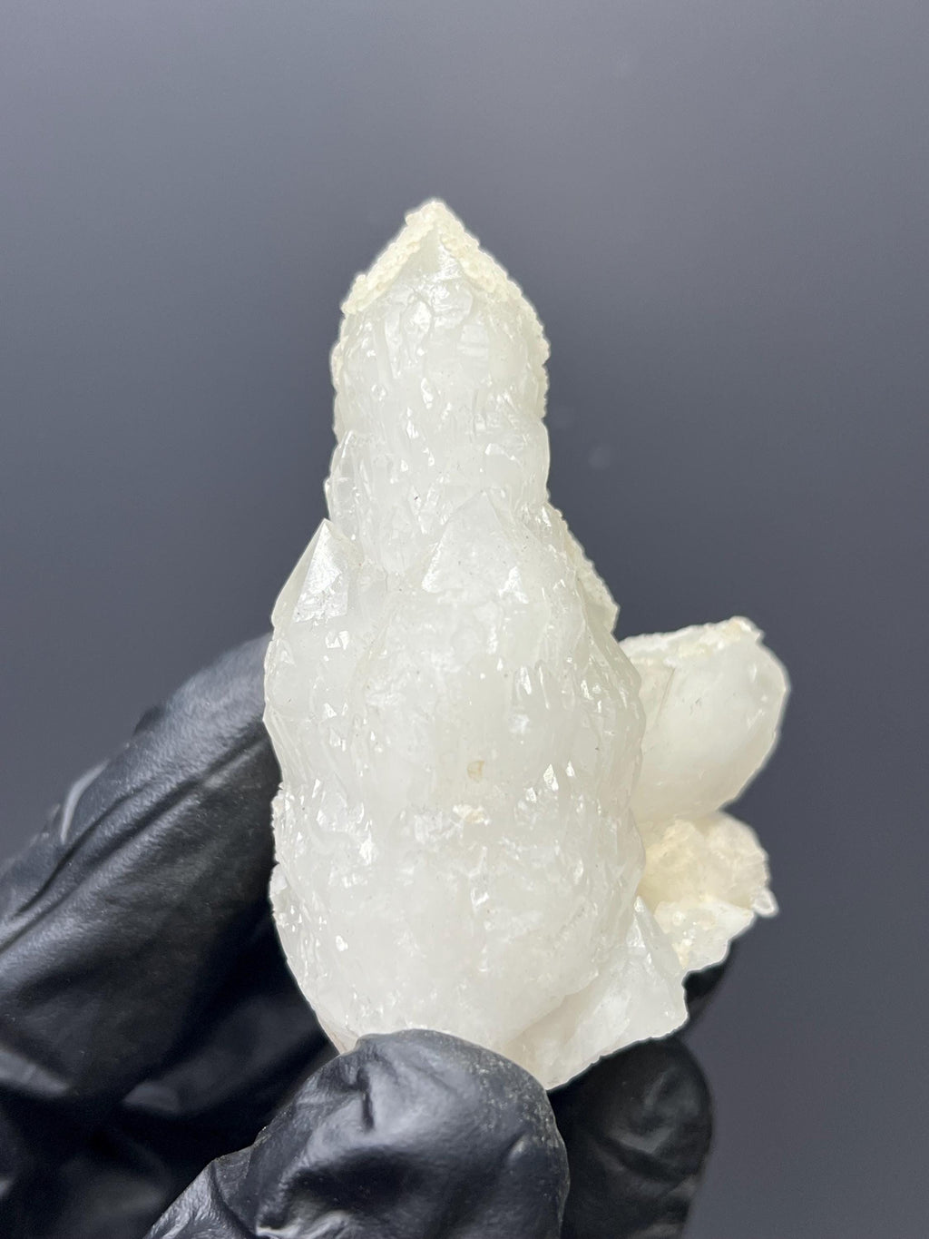 Snow Calcite With Elestial Crystal Quartz - Crystal Gemstone AE 