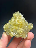 Rare Yellow Okorsu Fluorite Specimen - Crystal Gemstone AE 