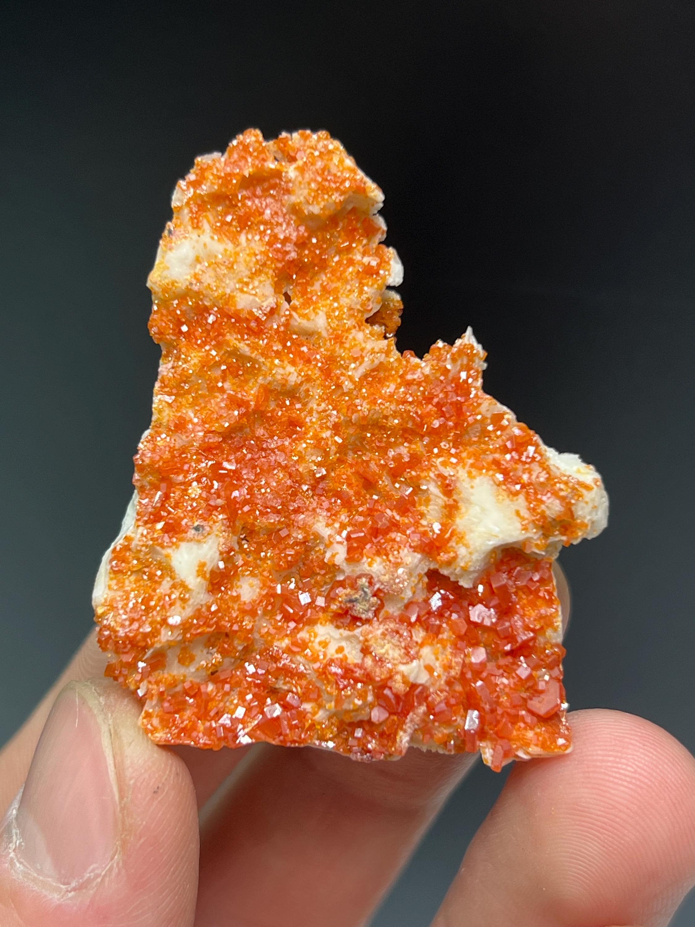 Red Vanadinite Specimen - Crystal Gemstone AE 