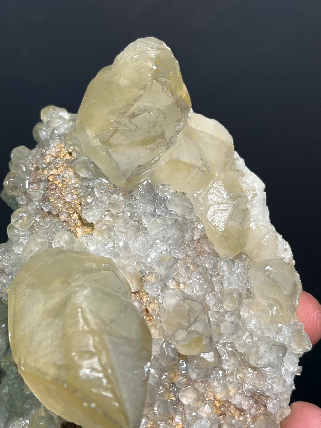 Dogtooth Calcite Specimen, Golden Yellow Crystal, Turkish Mineral (1.4kg) - Crystal Gemstone AE 