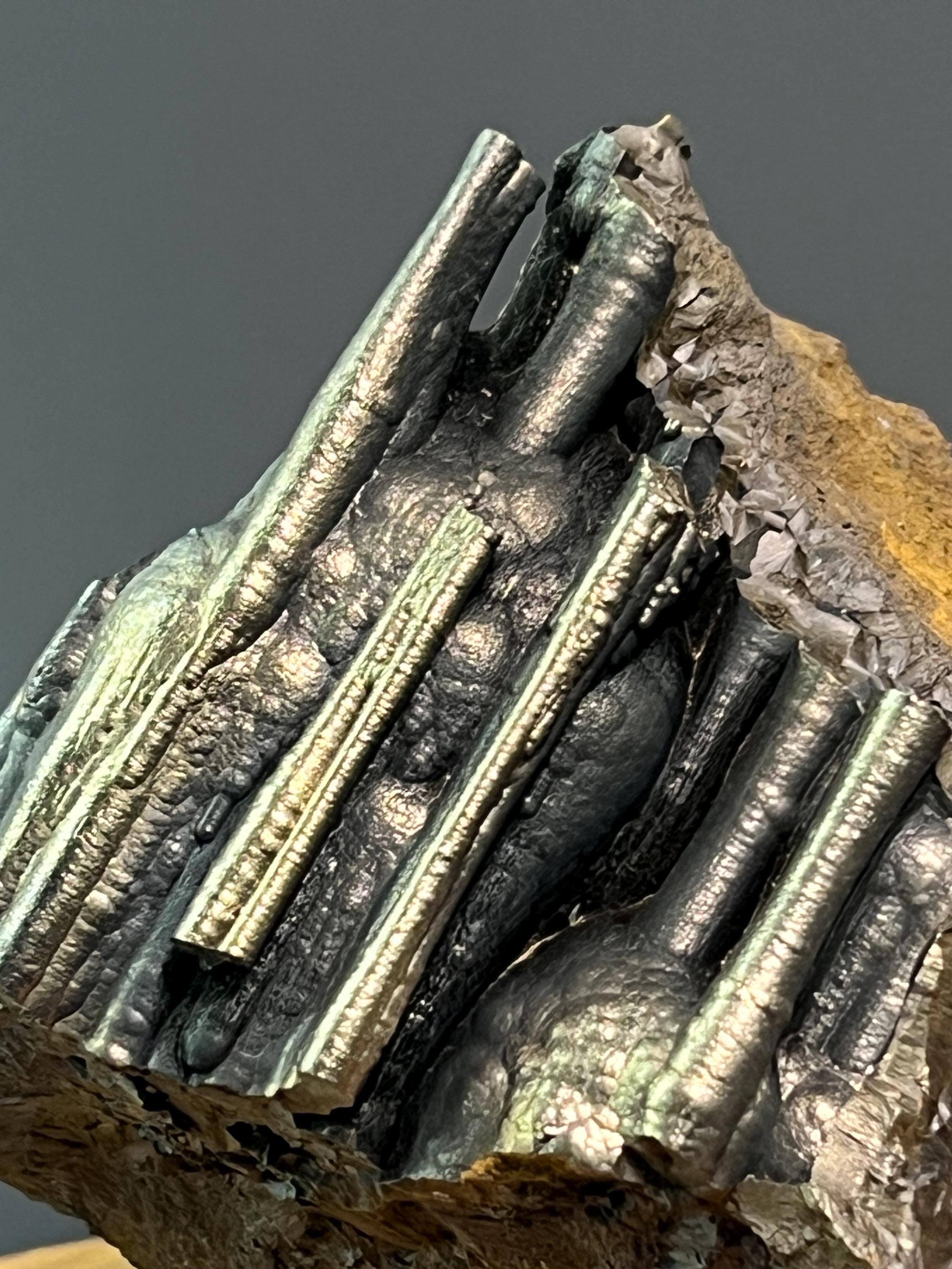 "Museum Grade" Golden Color Stalactite Goethite Specimen - Crystal Gemstone AE 