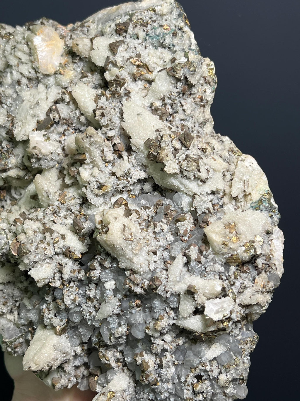Pyrite On Calcite On Quartz, 5,3kg - Crystal Gemstone AE 