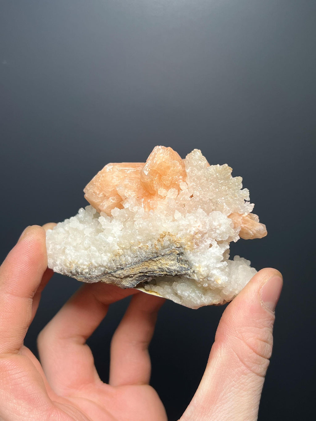 Stilbite With Chalcedony Specimen - Crystal Gemstone AE 