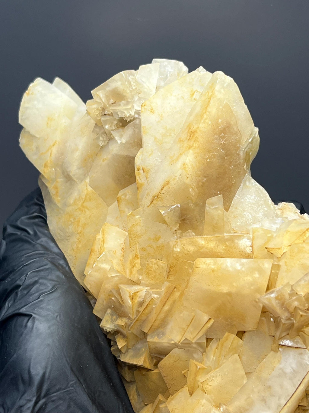 Large Orange Crystal Calcite Specimen - Turkish Mineral Decor - Crystal Gemstone AE 