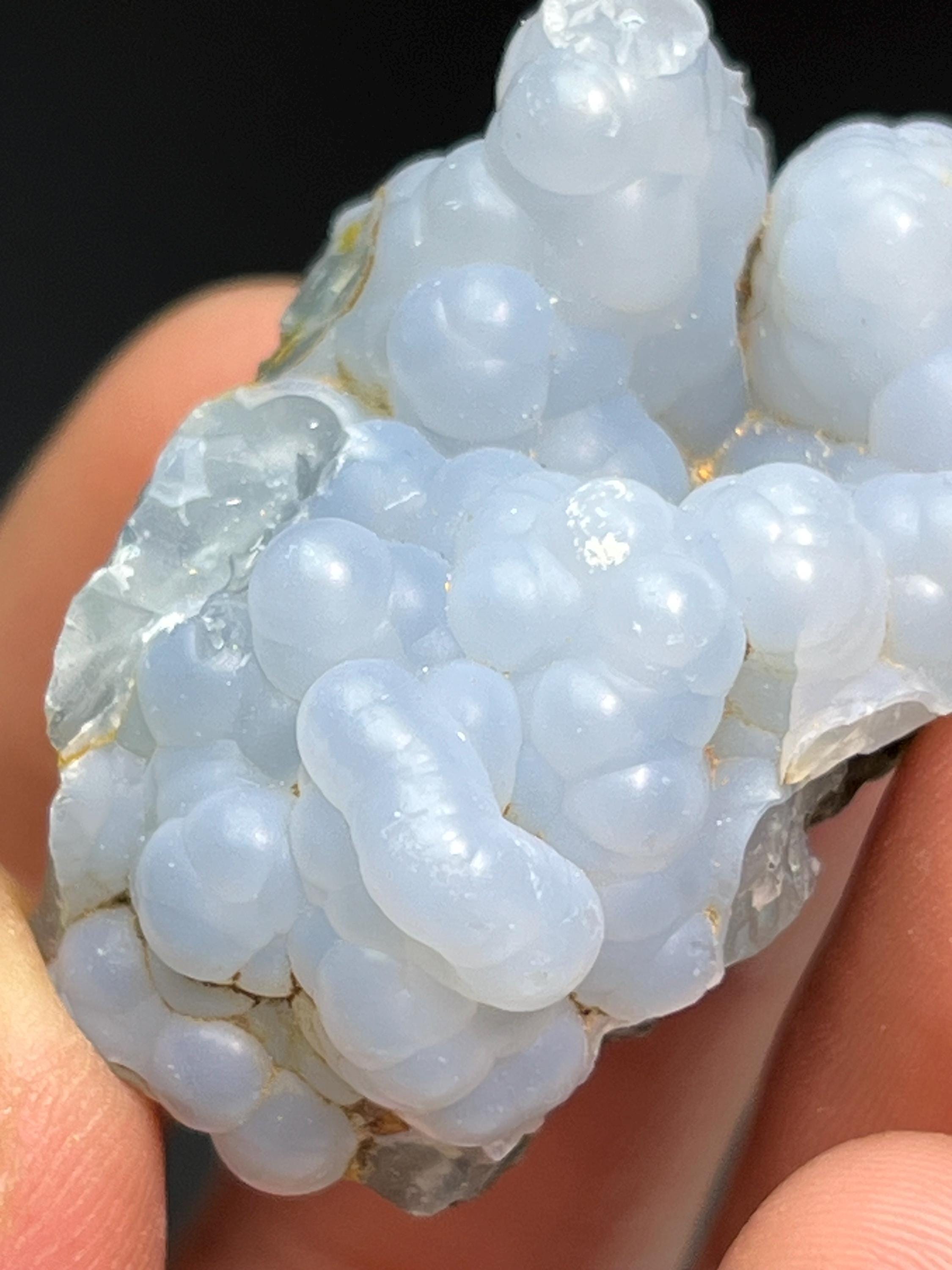Blue Chalcedony Specimen - Crystal Gemstone AE 