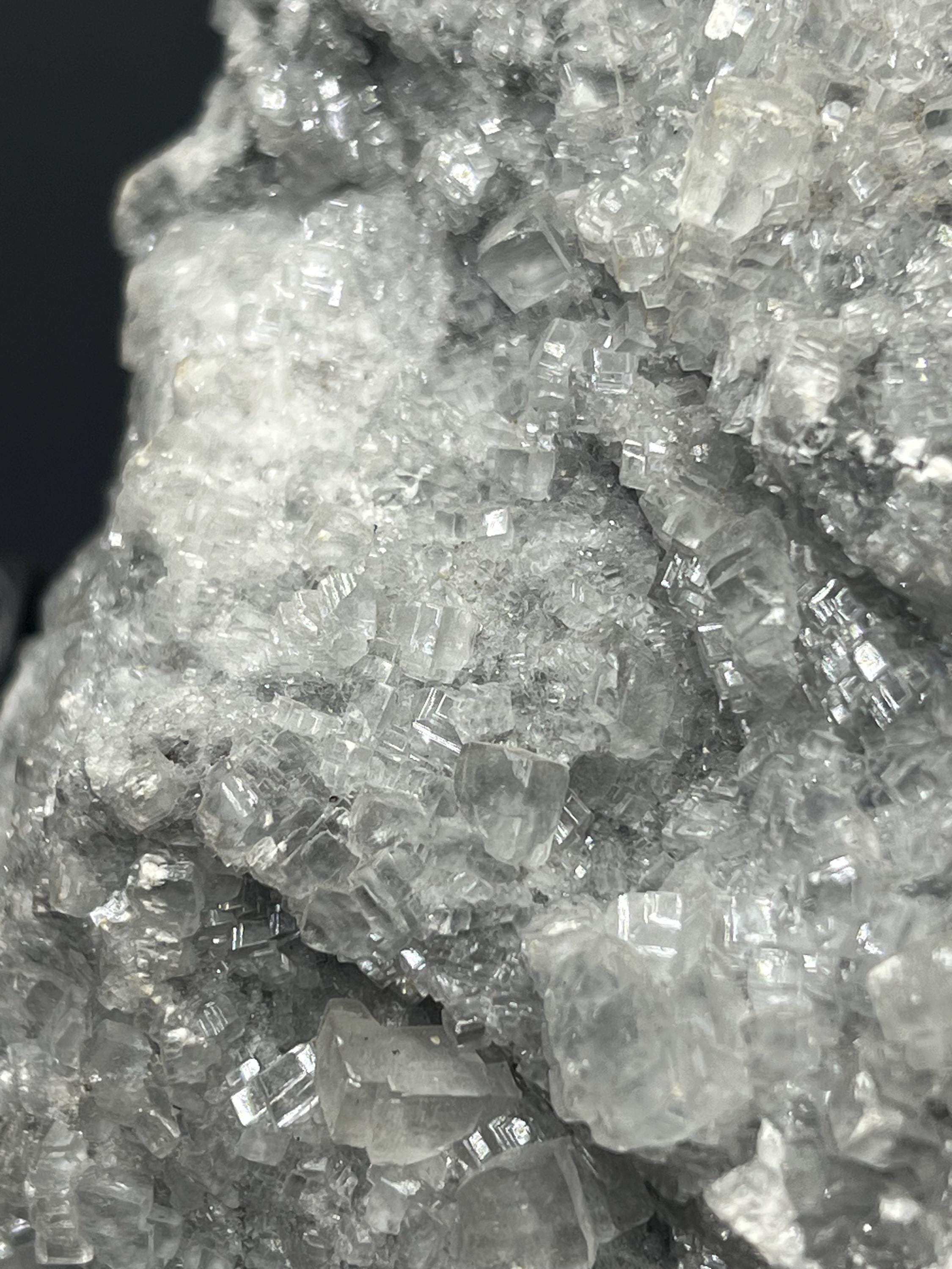 Special Cubic Clear Crystal Calcite On Gray Calcite - Crystal Gemstone AE 