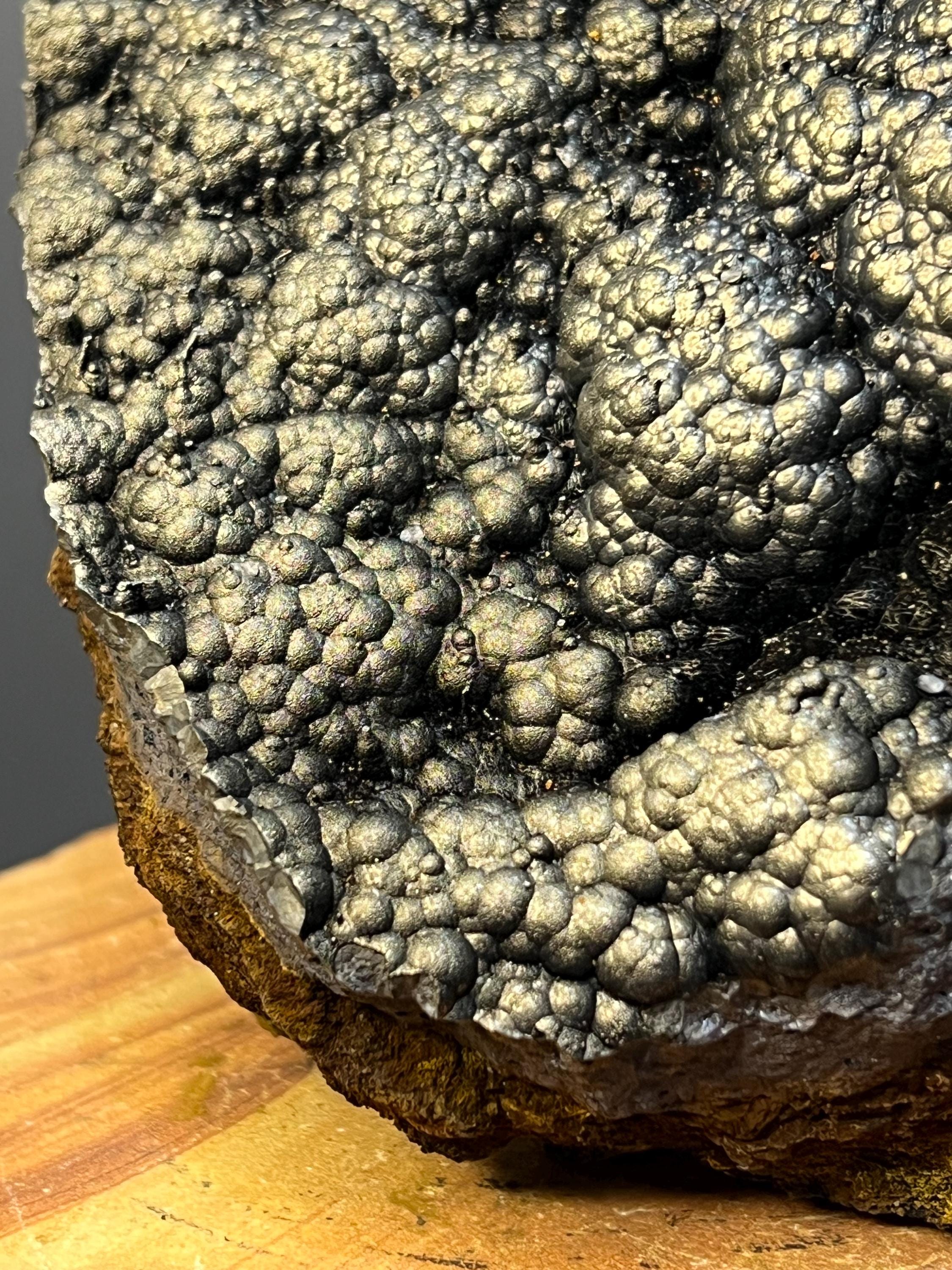 Museum Quality! Very Special Golden Color Botryoidal Goethite - Crystal Gemstone AE 
