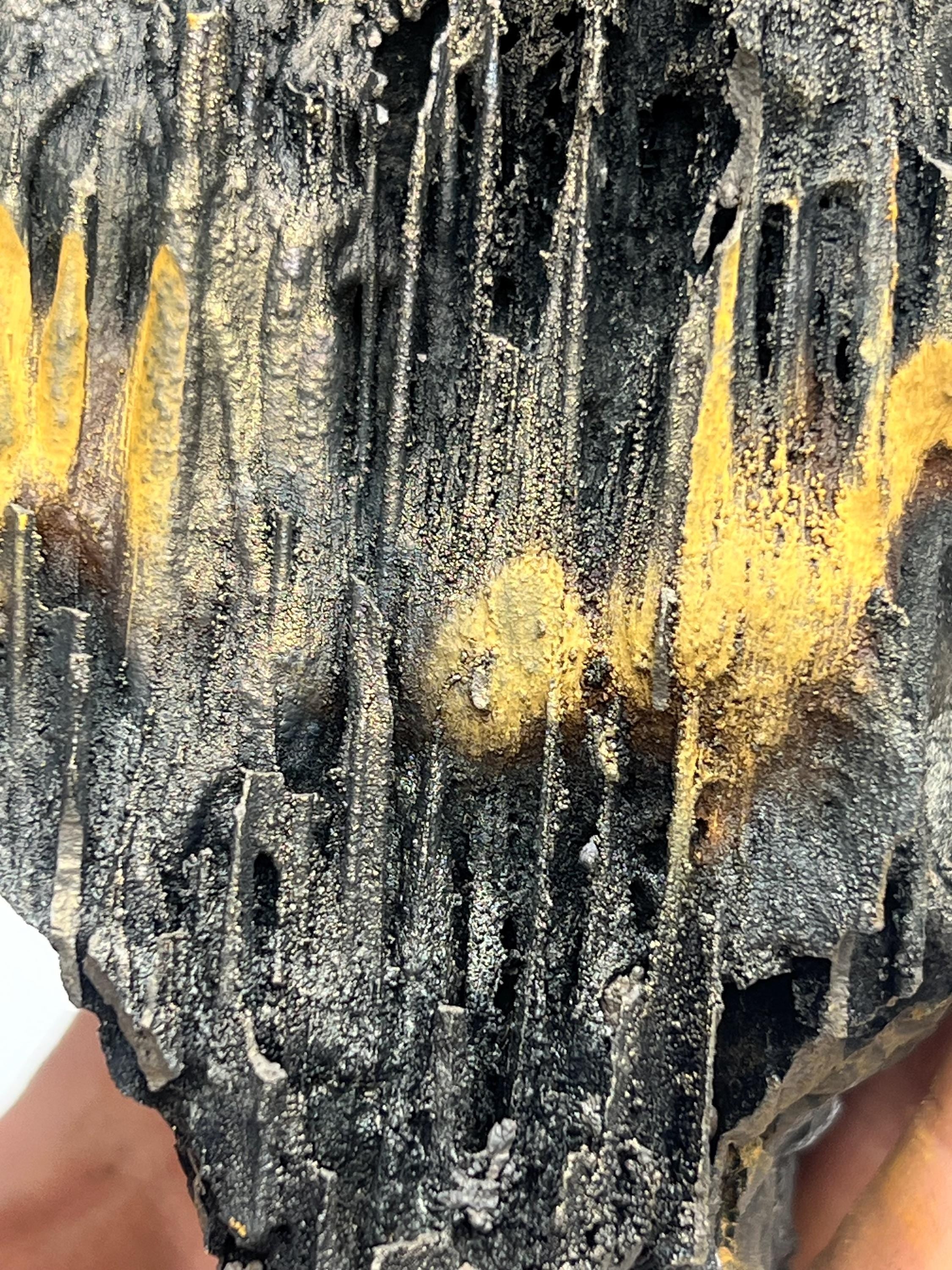 Museum quality, Very showy limonite with golden color stalactite Goethite, special collections piece - Crystal Gemstone AE 