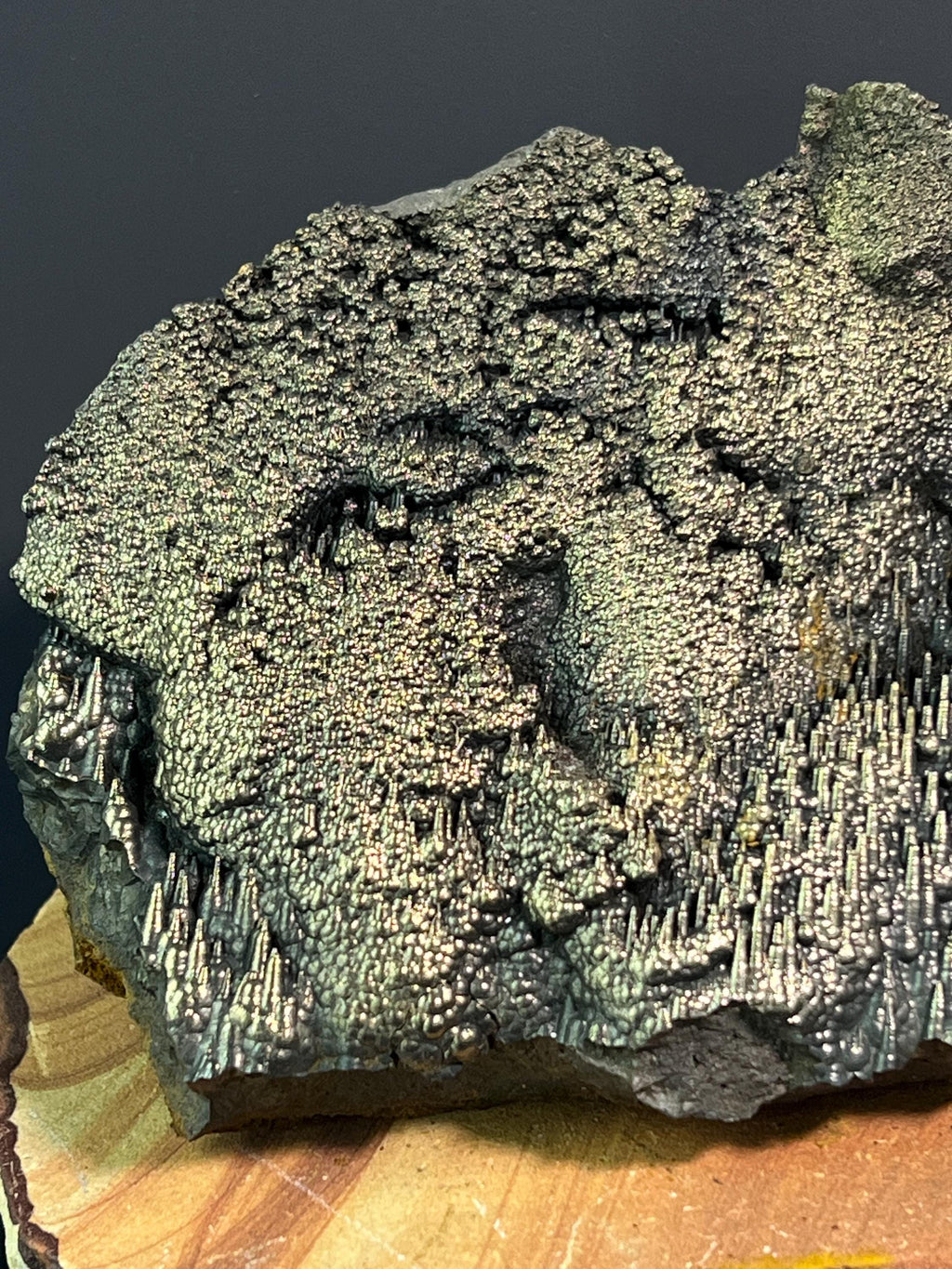 "Museum Grade" Golden Color Botryoidal And Stalactite Formation Goethite Specimen - Crystal Gemstone AE 