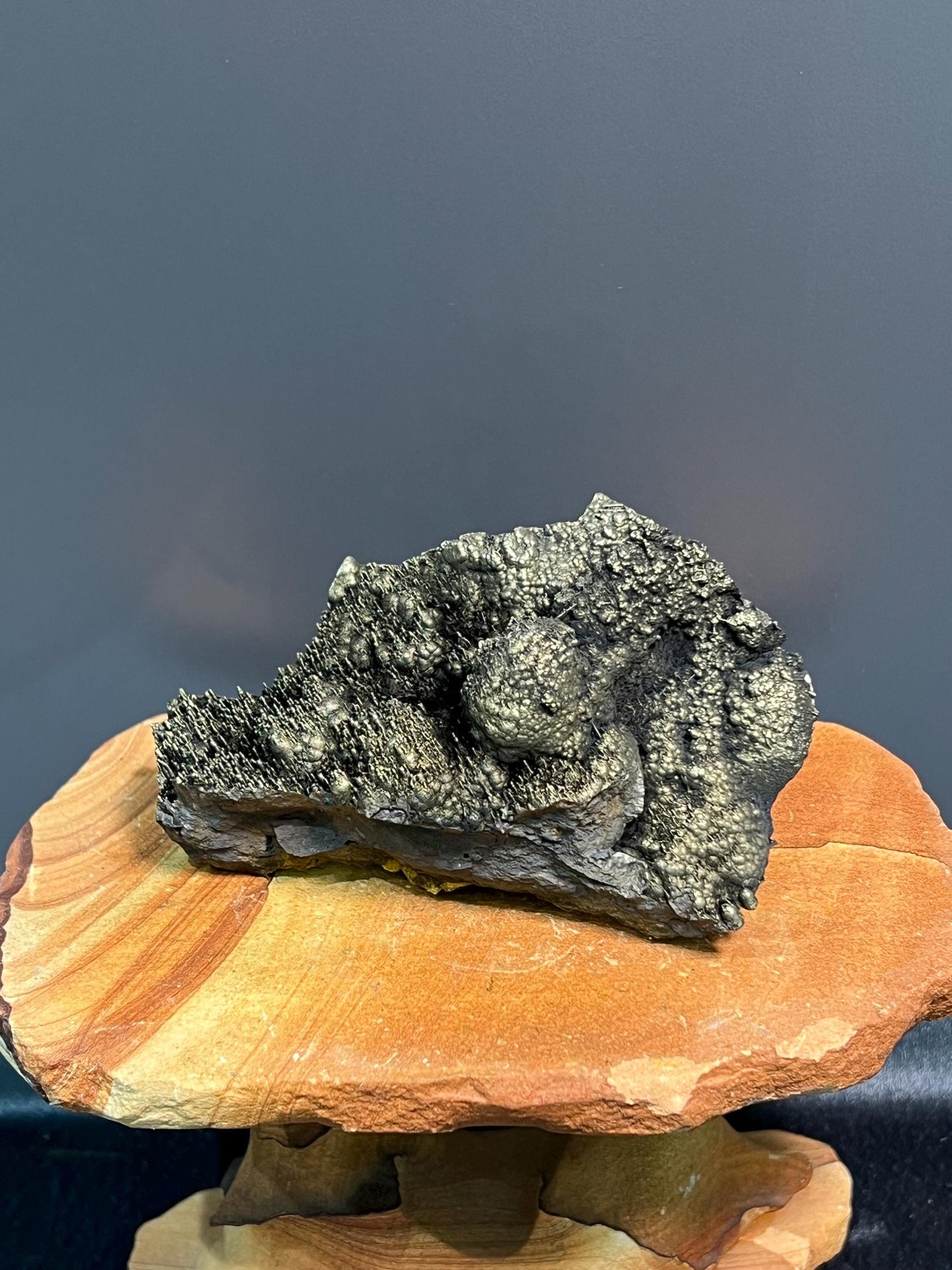 Museum Quality Showy Golden Color Small Stalactites Goethite Specimen - Crystal Gemstone AE 