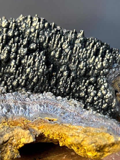 Museum Grade! Very Special Golden Color Stalactite Goethite Specimen, For Special Collection - Crystal Gemstone AE 