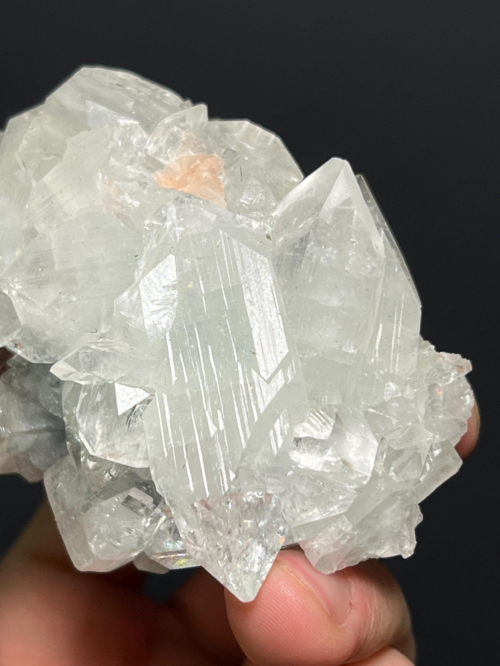 Stilbite XL. With Apophyllite XLS. - India - Crystal Gemstone AE 