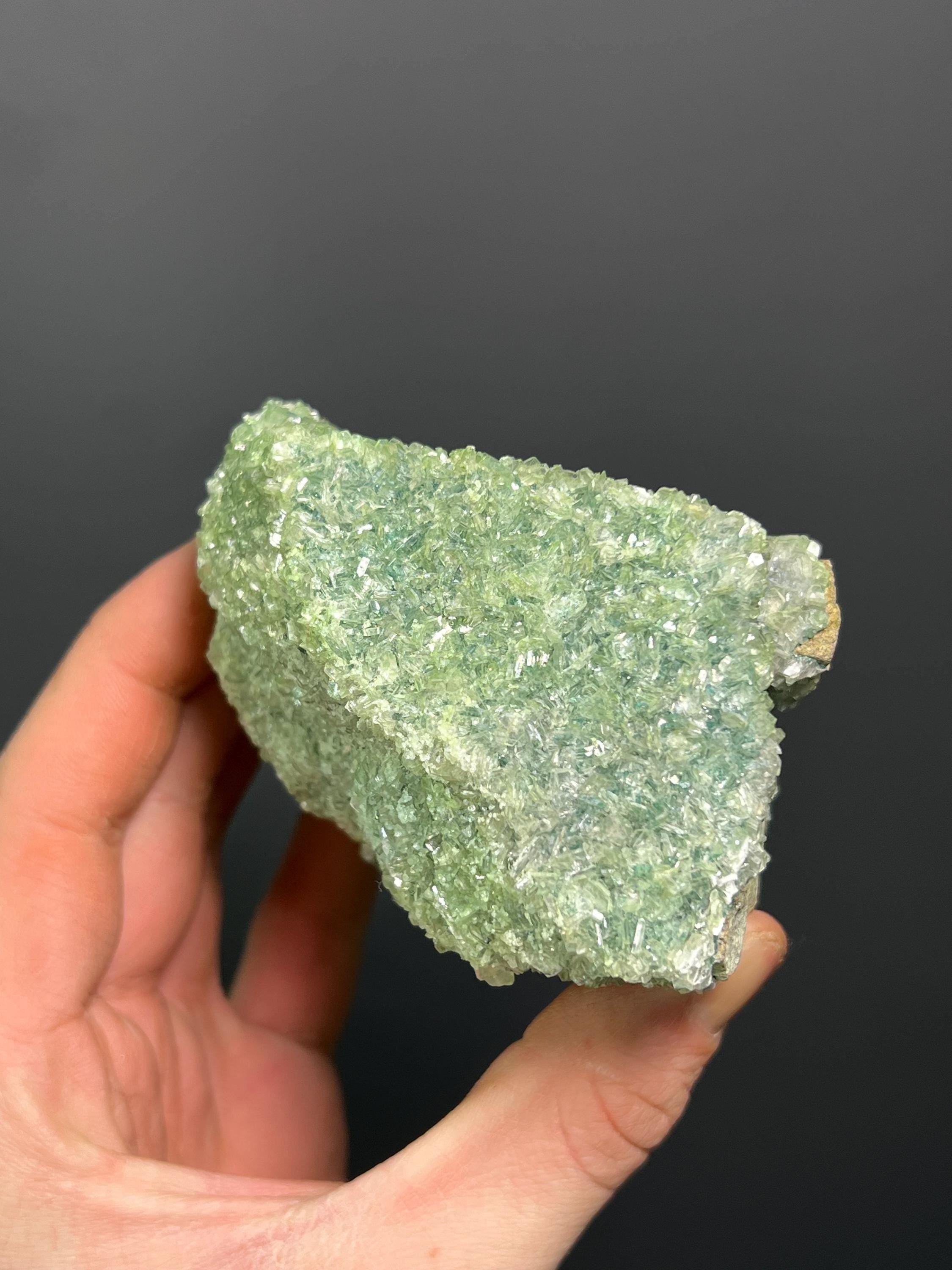 Special Green Selenite Crystal, 480gram - Crystal Gemstone AE 