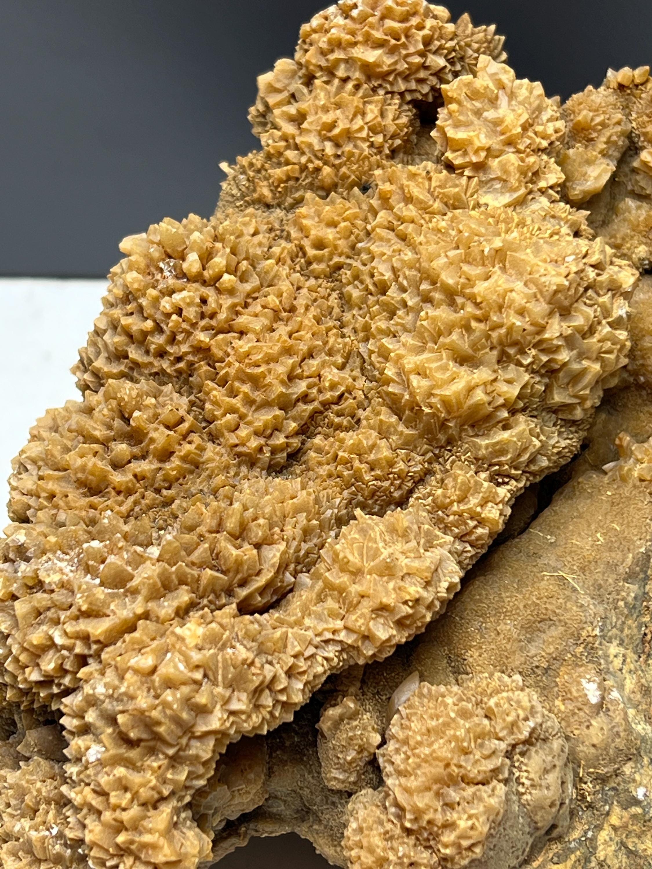 Orange Crystal Calcite Specimen - Crystal Gemstone AE 