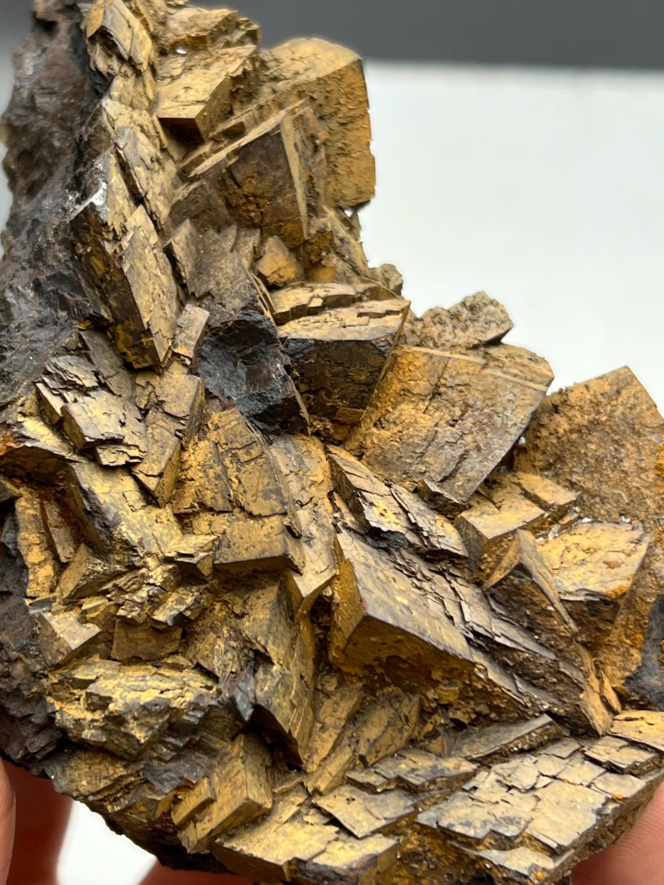 Museum quality, Very showy limonite on iron siderite, special collections piece - Crystal Gemstone AE 