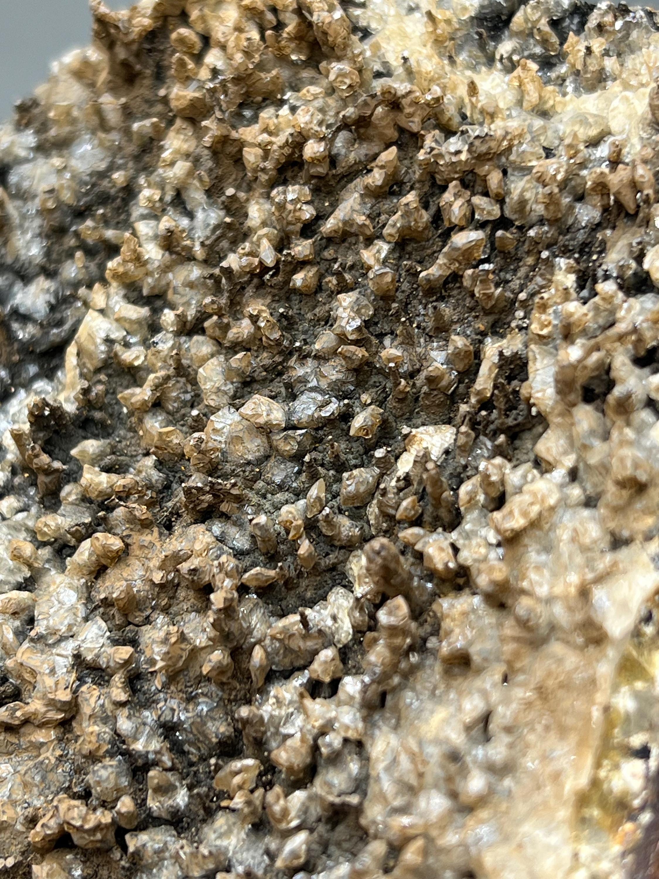 Very Special, Crystal Calcite On Hematite Small Stalactites, Special Collection Piece - Crystal Gemstone AE 