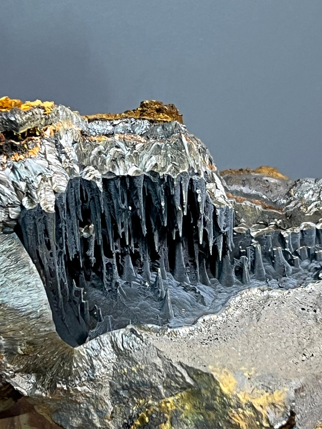 Museum Grade Cave Shaped Velvet Function Stalactite Goethite, For Special Collection - Crystal Gemstone AE 