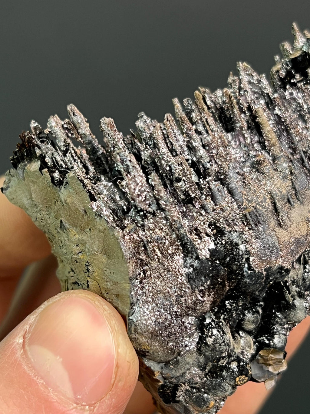 Specularite Goethite Stalactite Mineral Specimen, Starry Night Stone - Crystal Gemstone AE 
