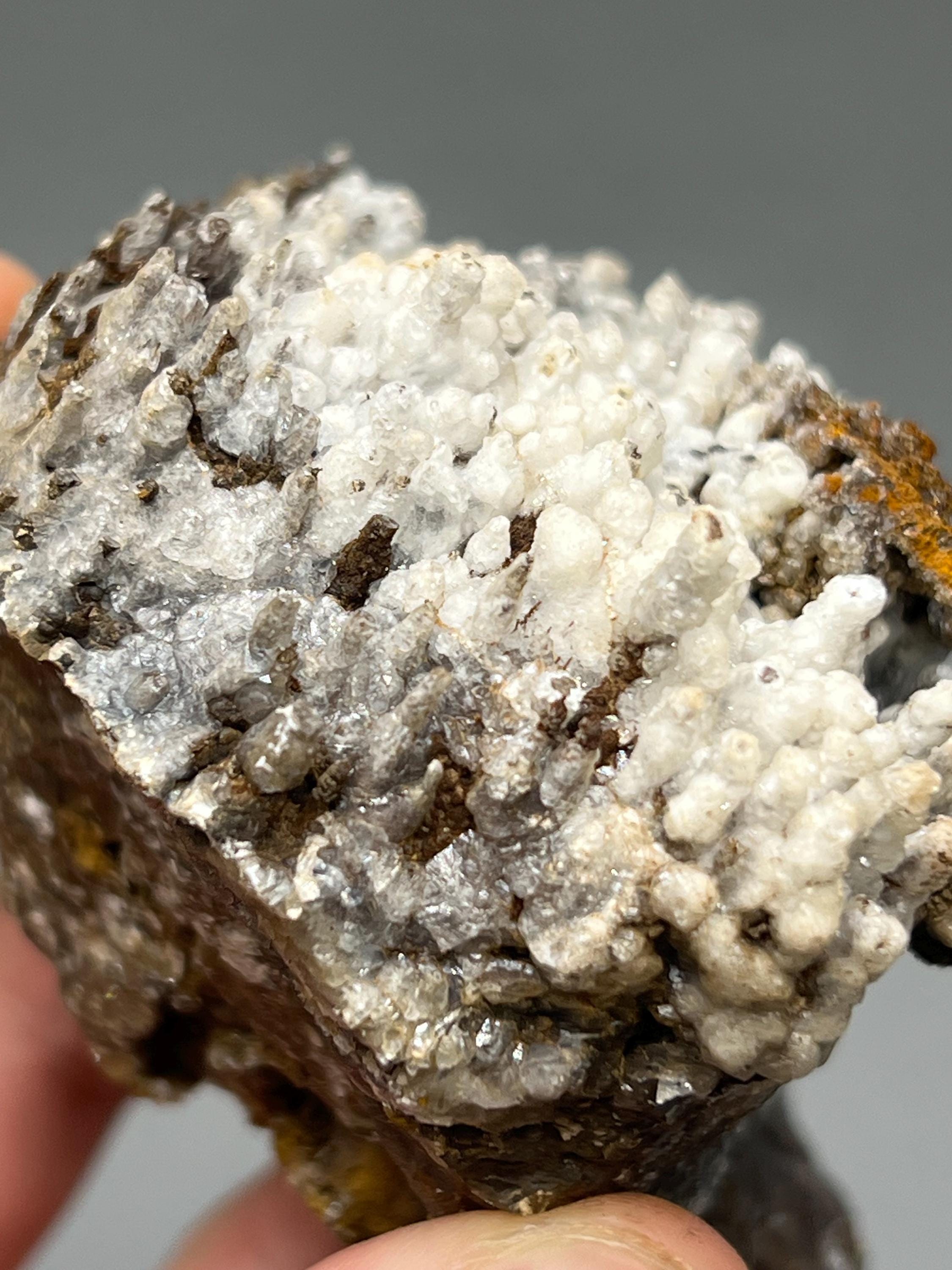 Special Formation, Crystal Calcite On Stalactite Hematite Mineral, From Turkey, Special Collection Piece - Crystal Gemstone AE 