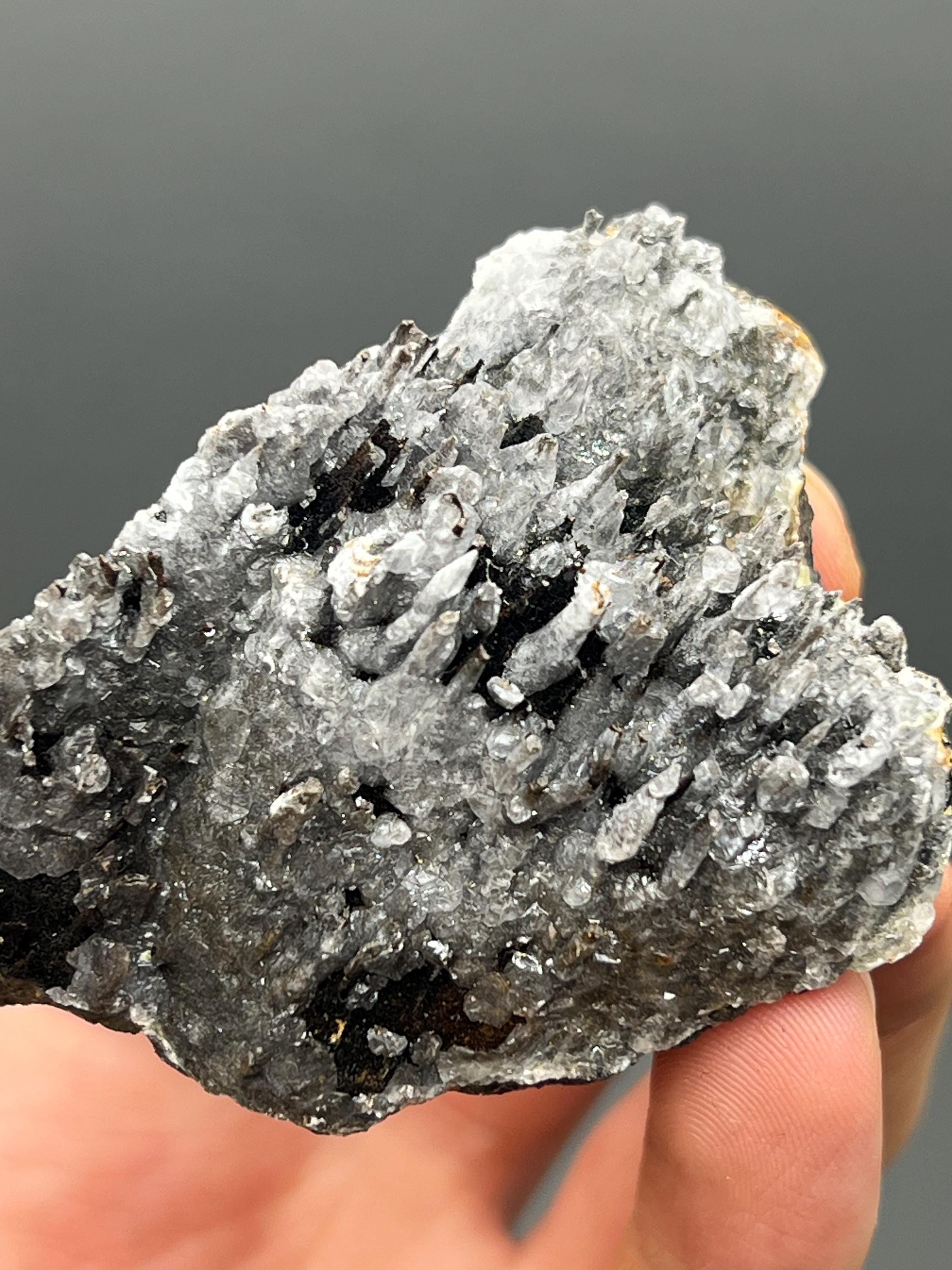 Crystal Calcite On Stalactite Hematite - Crystal Gemstone AE 