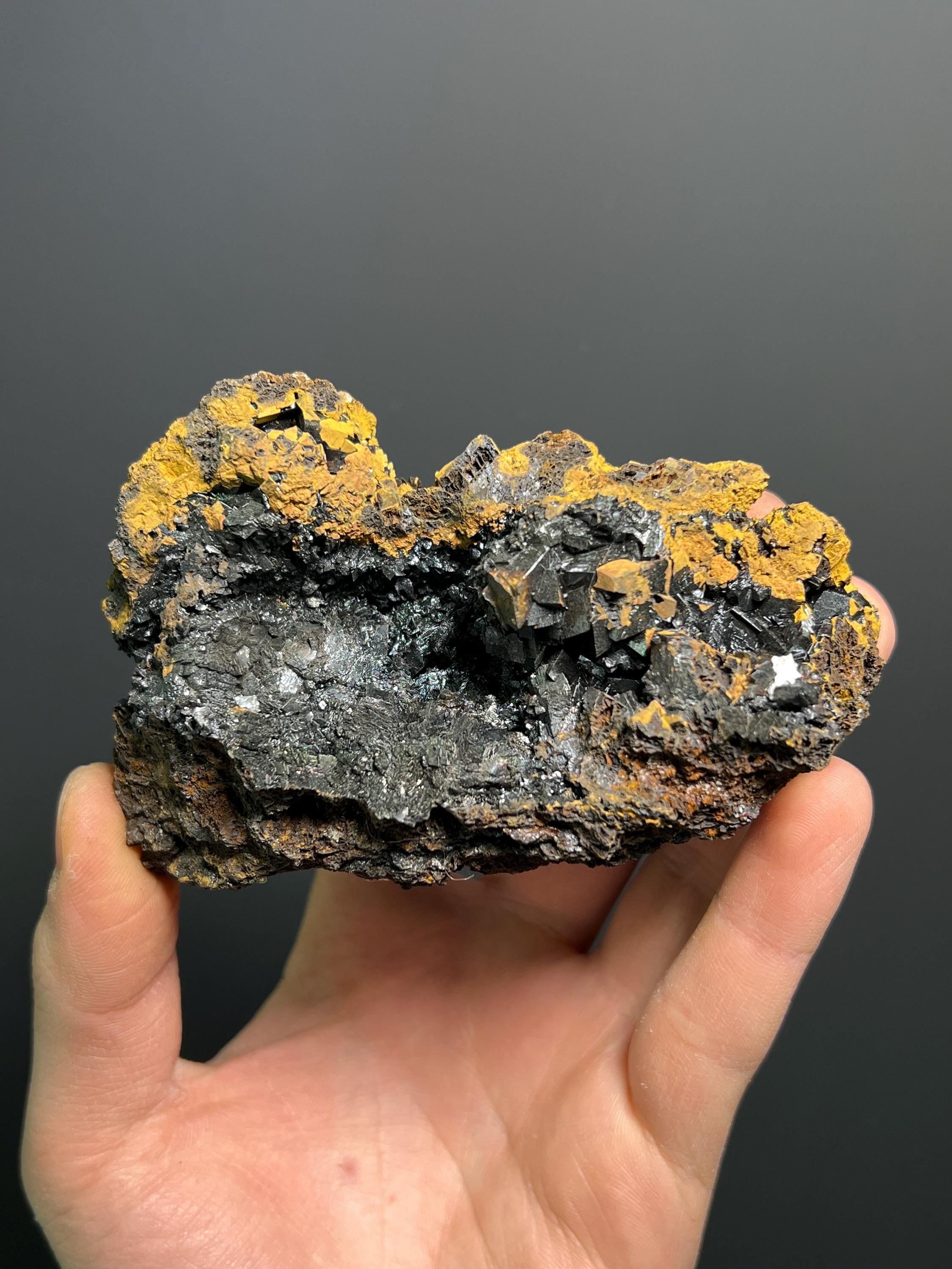 Very Unique, Limonite With Iron Siderite Specimen, 278gram - Crystal Gemstone AE 