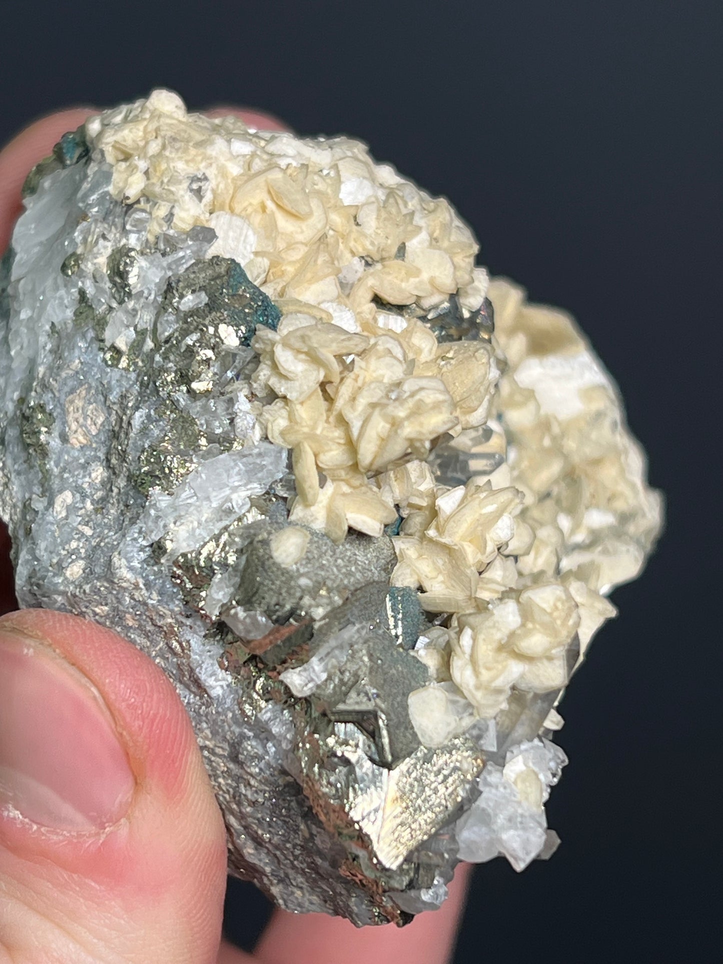 Calcite And Quartz With Chalcopyrite