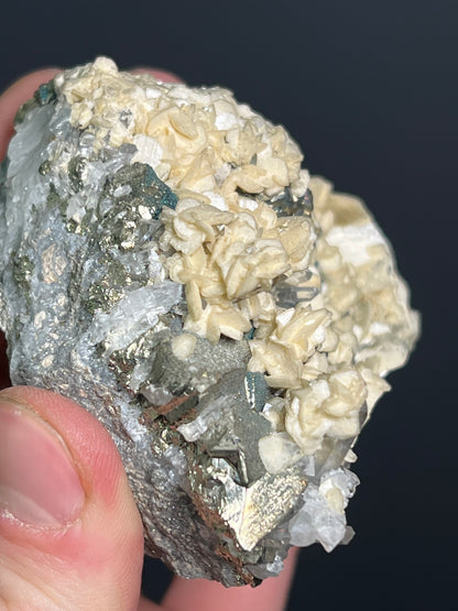 Calcite And Quartz With Chalcopyrite