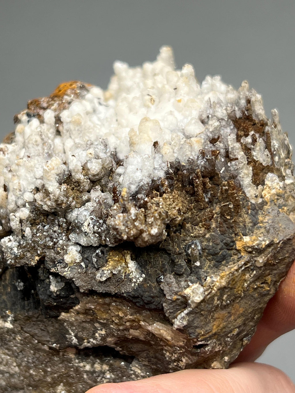 Special Formation, Crystal Calcite On Stalactite Hematite Mineral, From Turkey, Special Collection Piece - Crystal Gemstone AE 