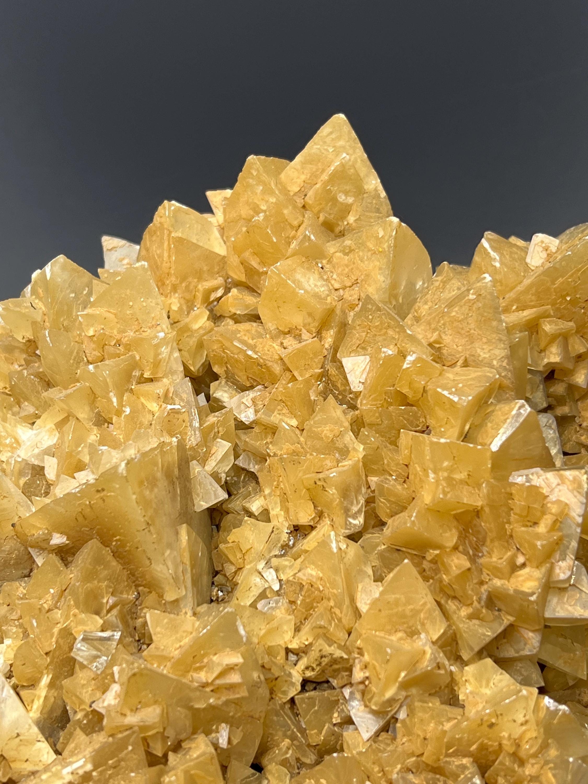 Large Size Special Orange Crystal Calcite Specimen - Crystal Gemstone AE 
