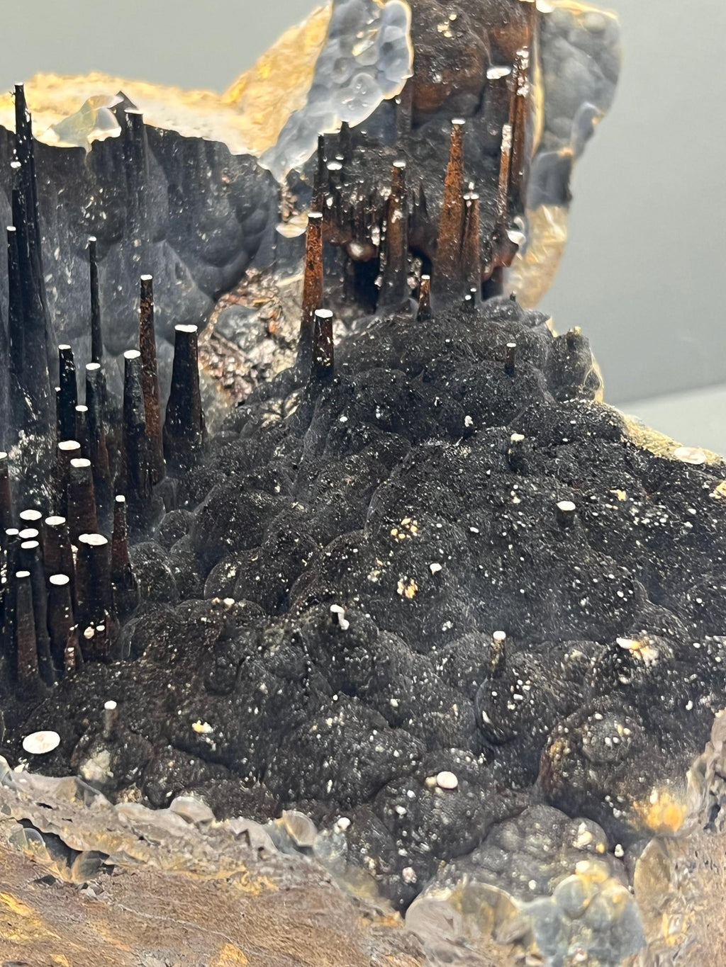 Museum Quality, Large Size Limonite On Stalactite Goethite, For Special Collections - Crystal Gemstone AE 