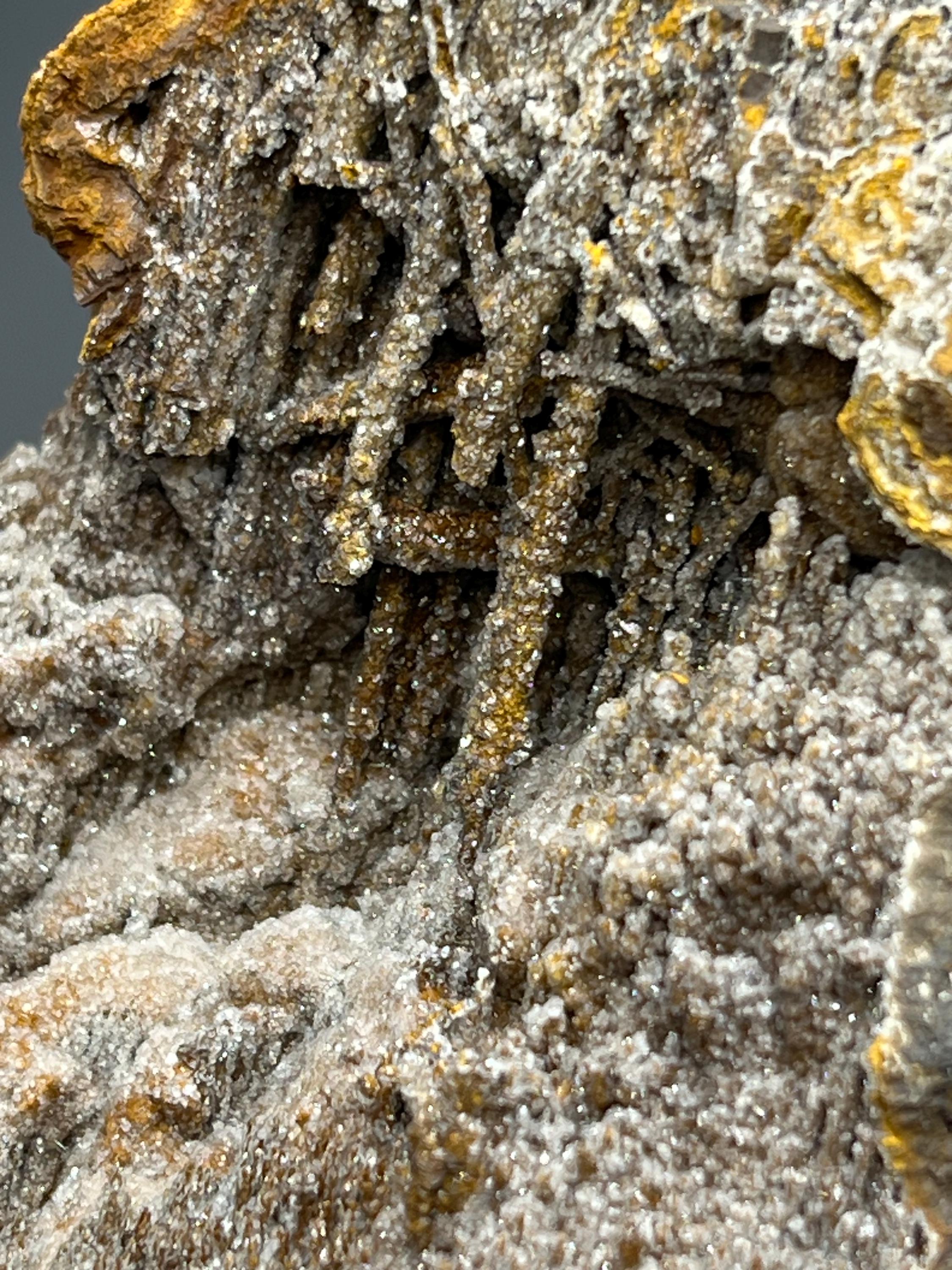 Very unique formation very showy crystal calcite on stalactite hematite, special collections - Crystal Gemstone AE 