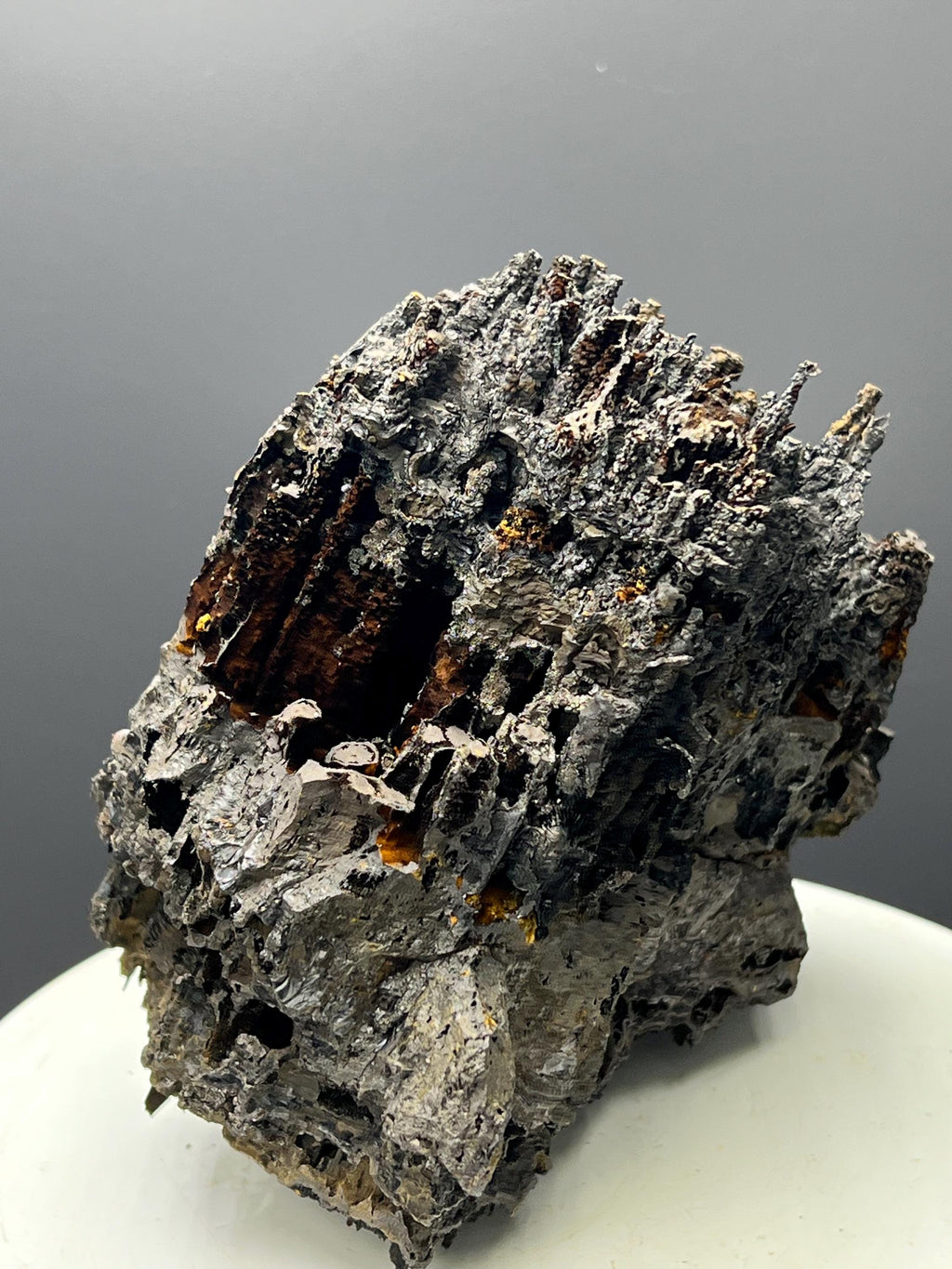 Museum Grade, Very Special Specularite And Limonite With Stalactite Goethite Specimen, For Special Collection - Crystal Gemstone AE 