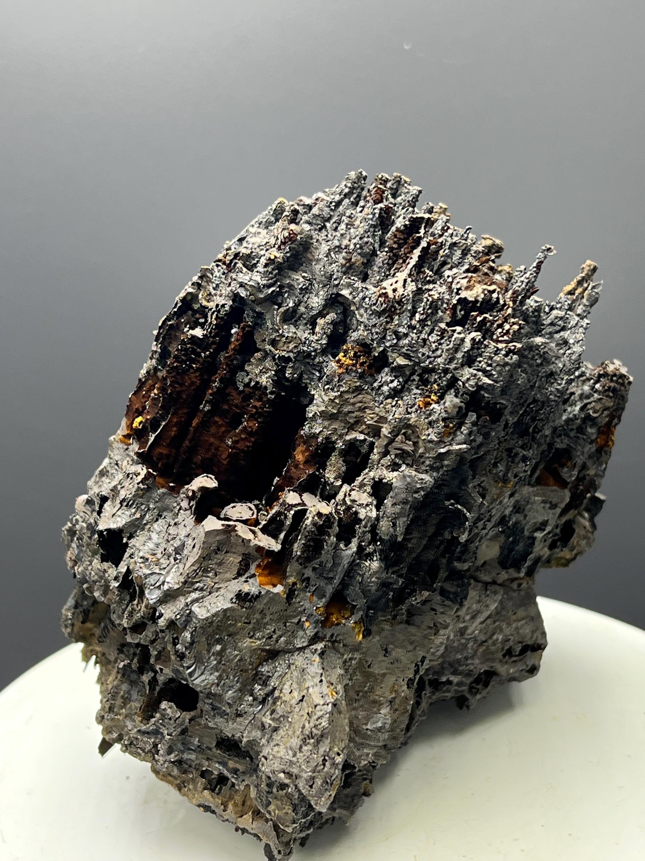 Museum Grade, Very Special Specularite And Limonite With Stalactite Goethite Specimen, For Special Collection - Crystal Gemstone AE 