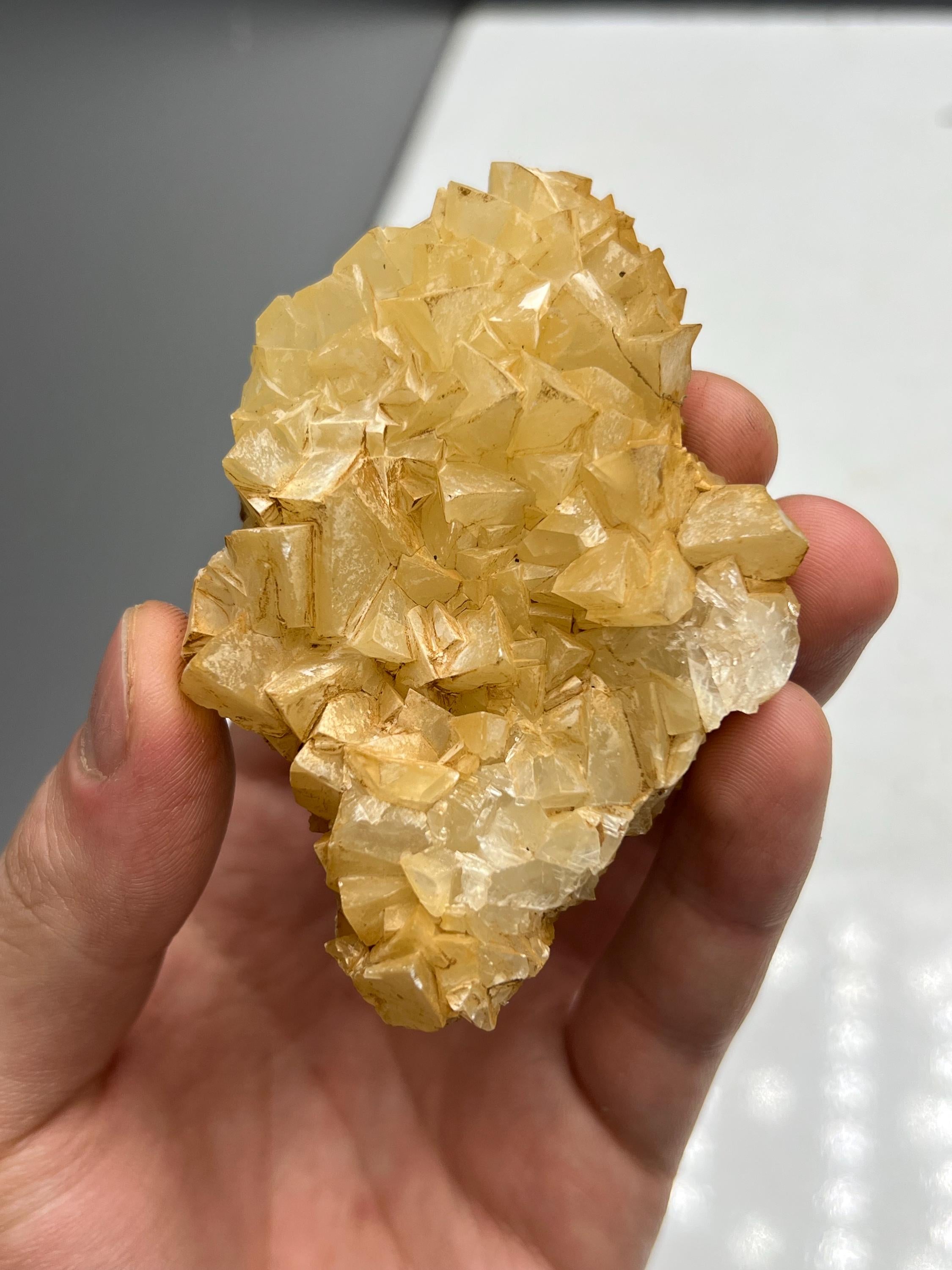 Orange Crystal Calcite Mineral, From Turkey - Crystal Gemstone AE 