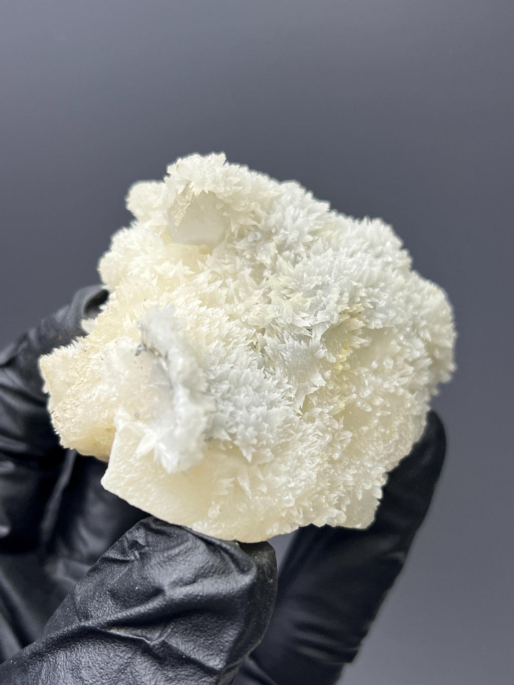 Snow Calcite With Crystal Quartz - Crystal Gemstone AE 
