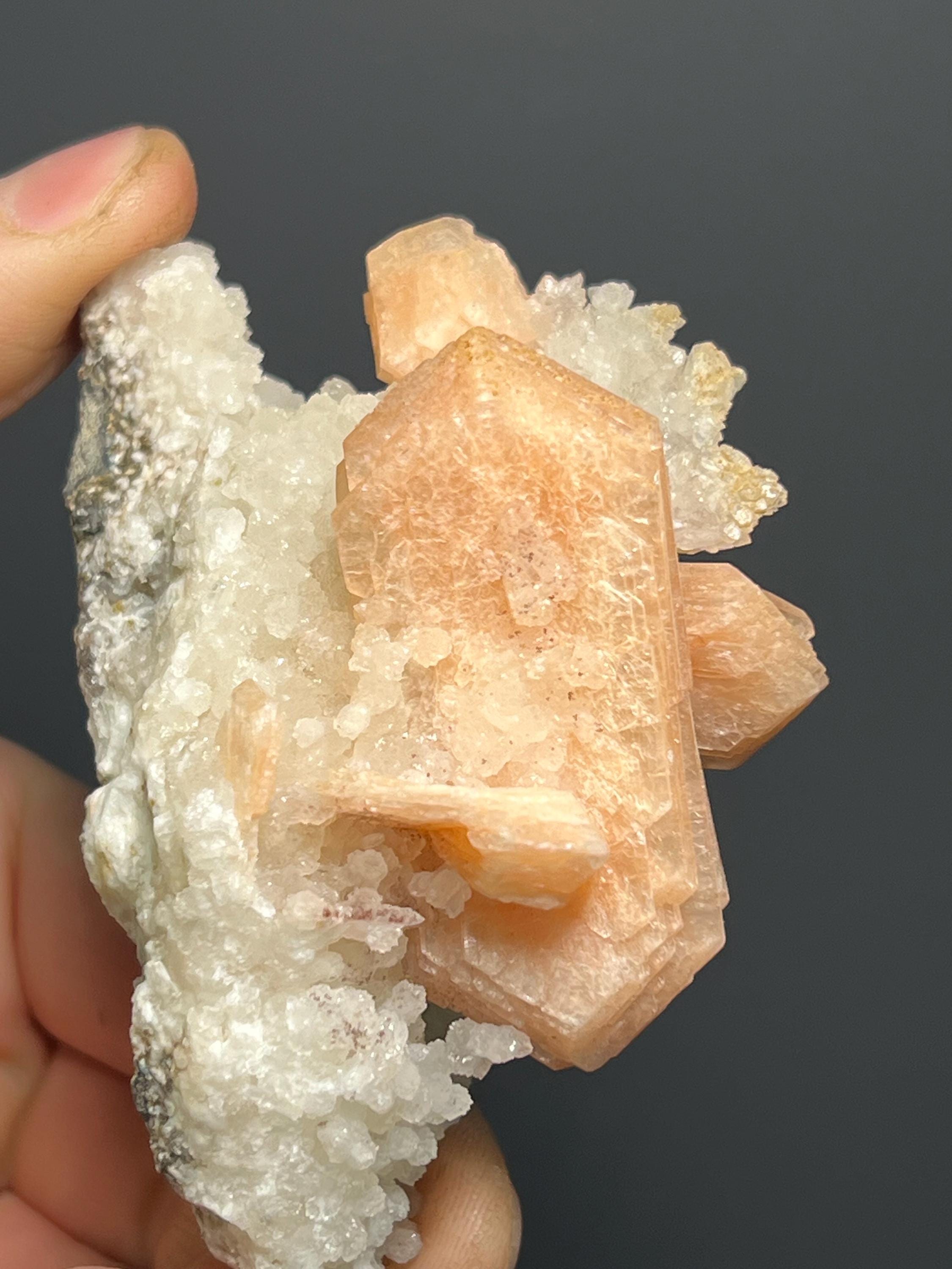 Stilbite With Chalcedony Specimen - Crystal Gemstone AE 