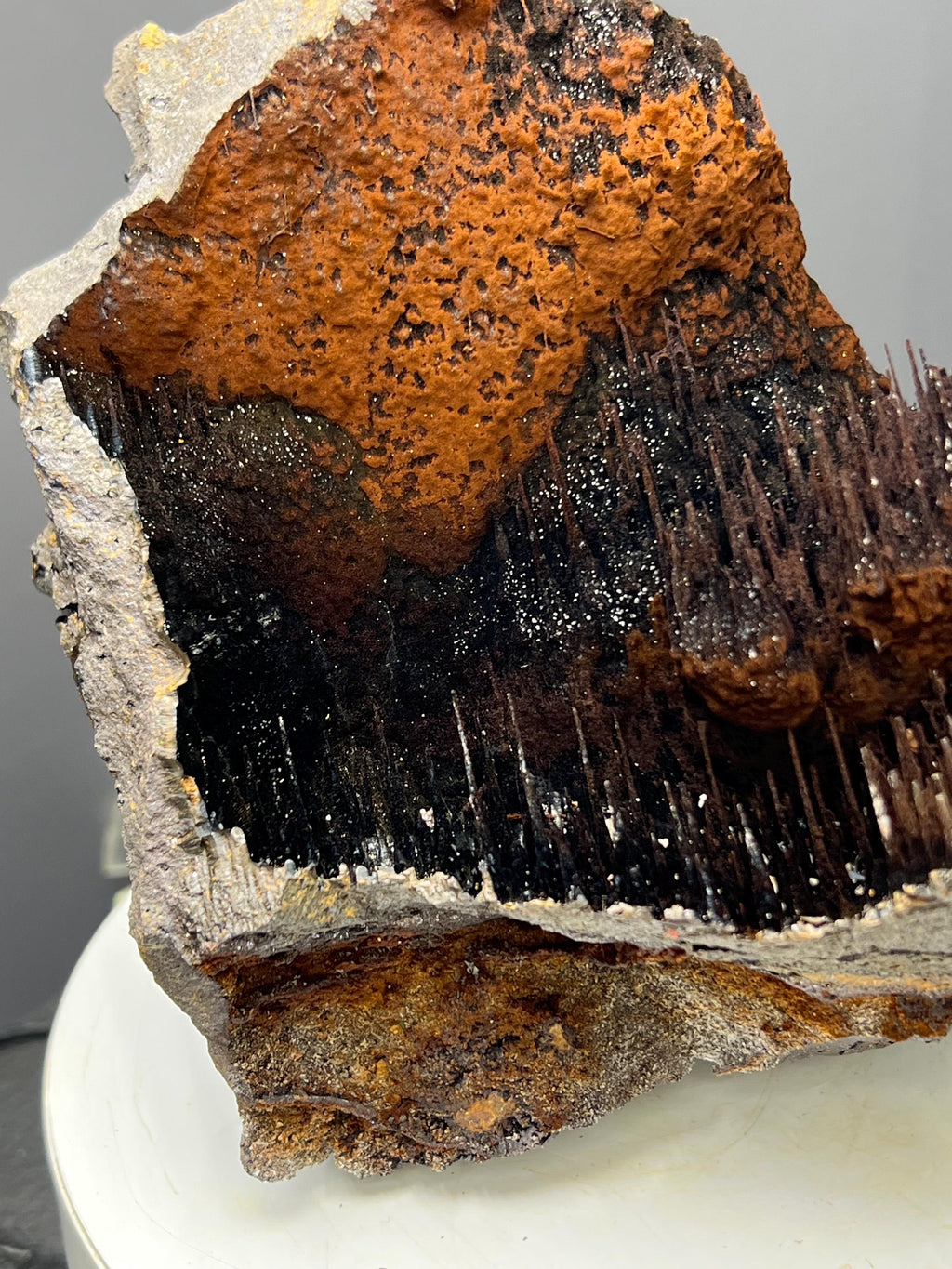 Museum Grade, Limonite And Specularite With Stalactite Goethite, For Special Collection - Crystal Gemstone AE 
