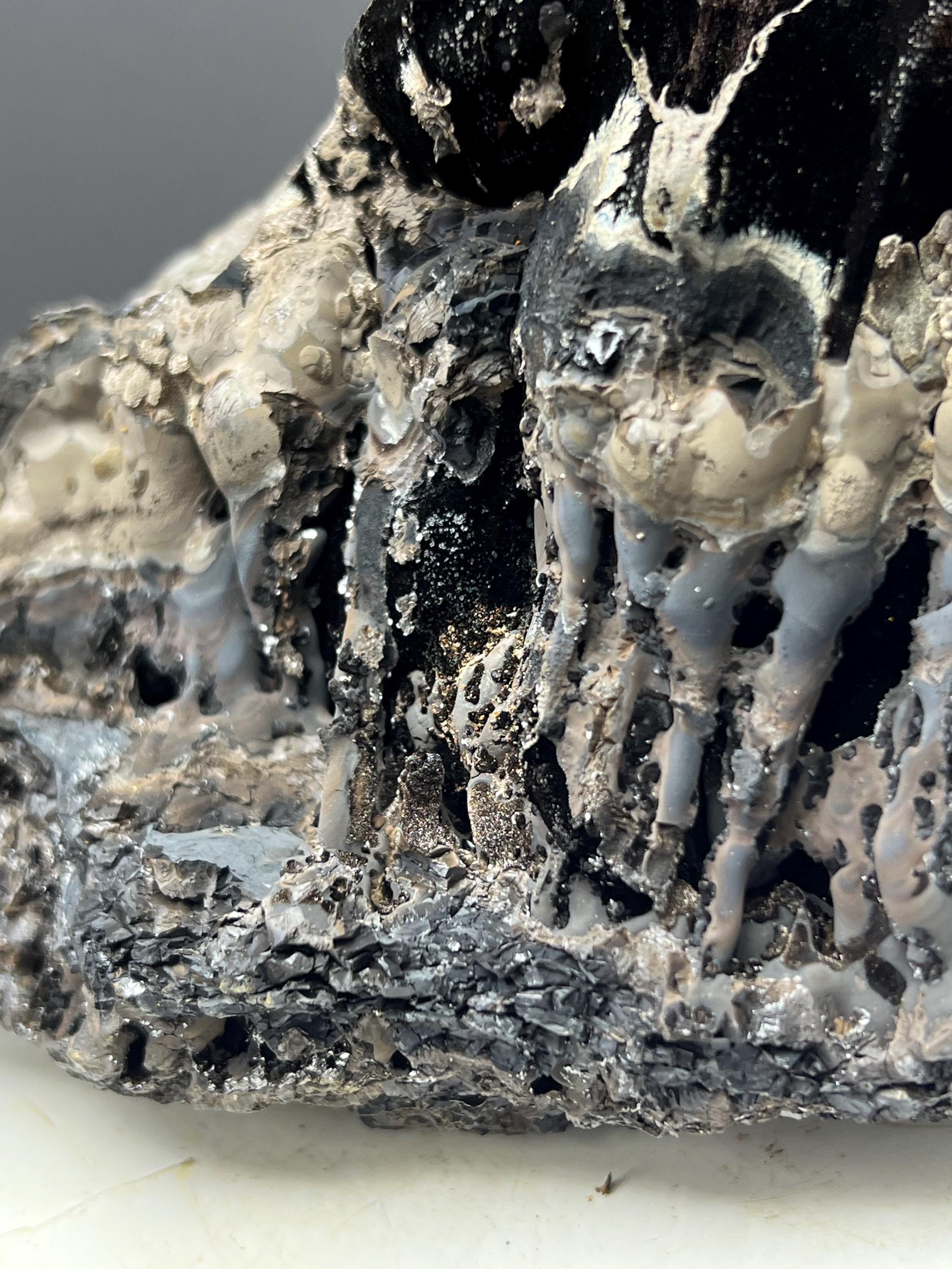 Very Showy! Specularite With Stalactite Goethite Specimen - Crystal Gemstone AE 