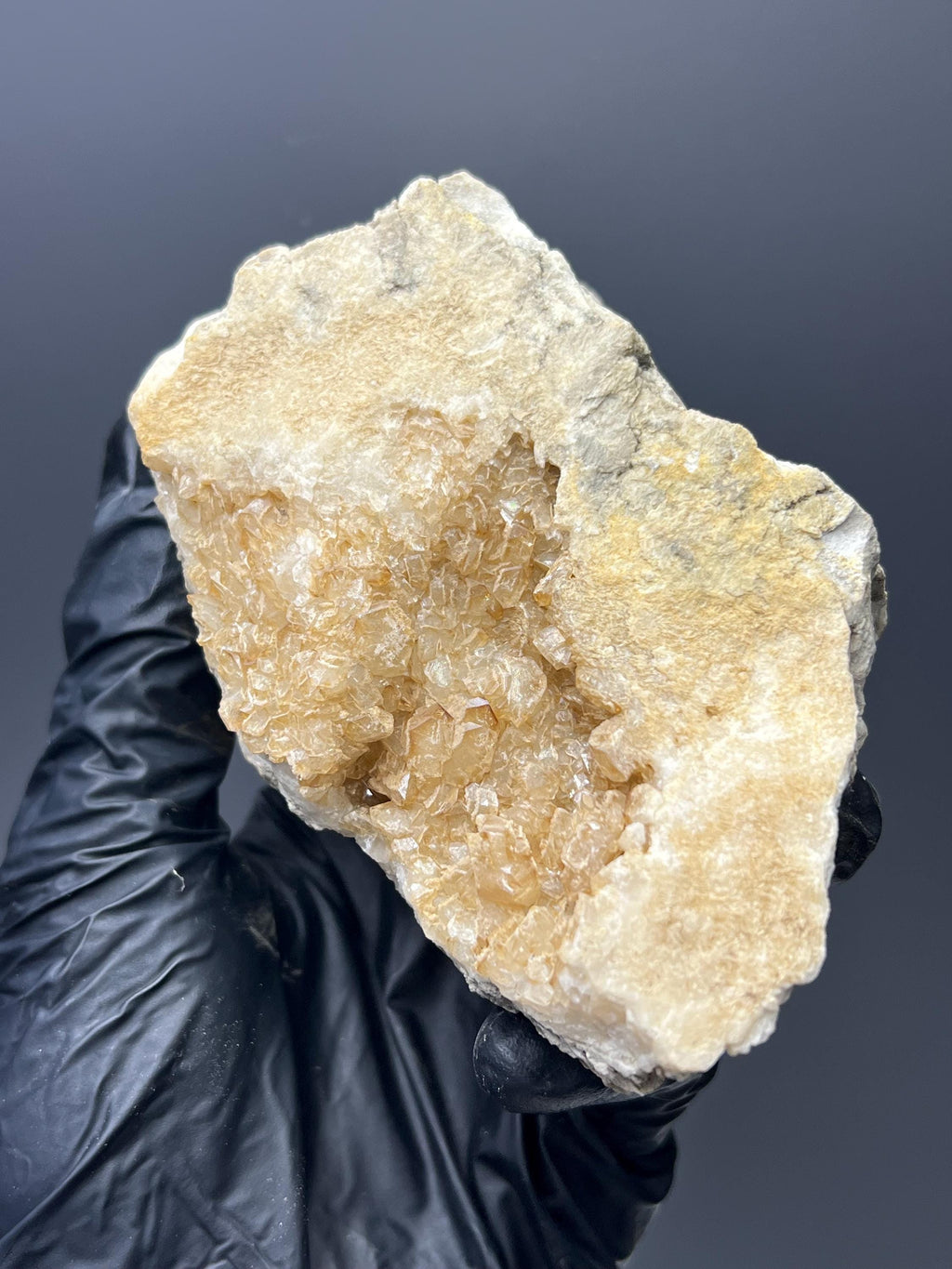Orange Apophyllite Specimen - Luminous Crystal from India - Crystal Gemstone AE 